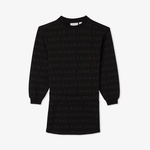 Calvin Klein Jeans Logo Aop Fleece Çocuk Siyah Elbise