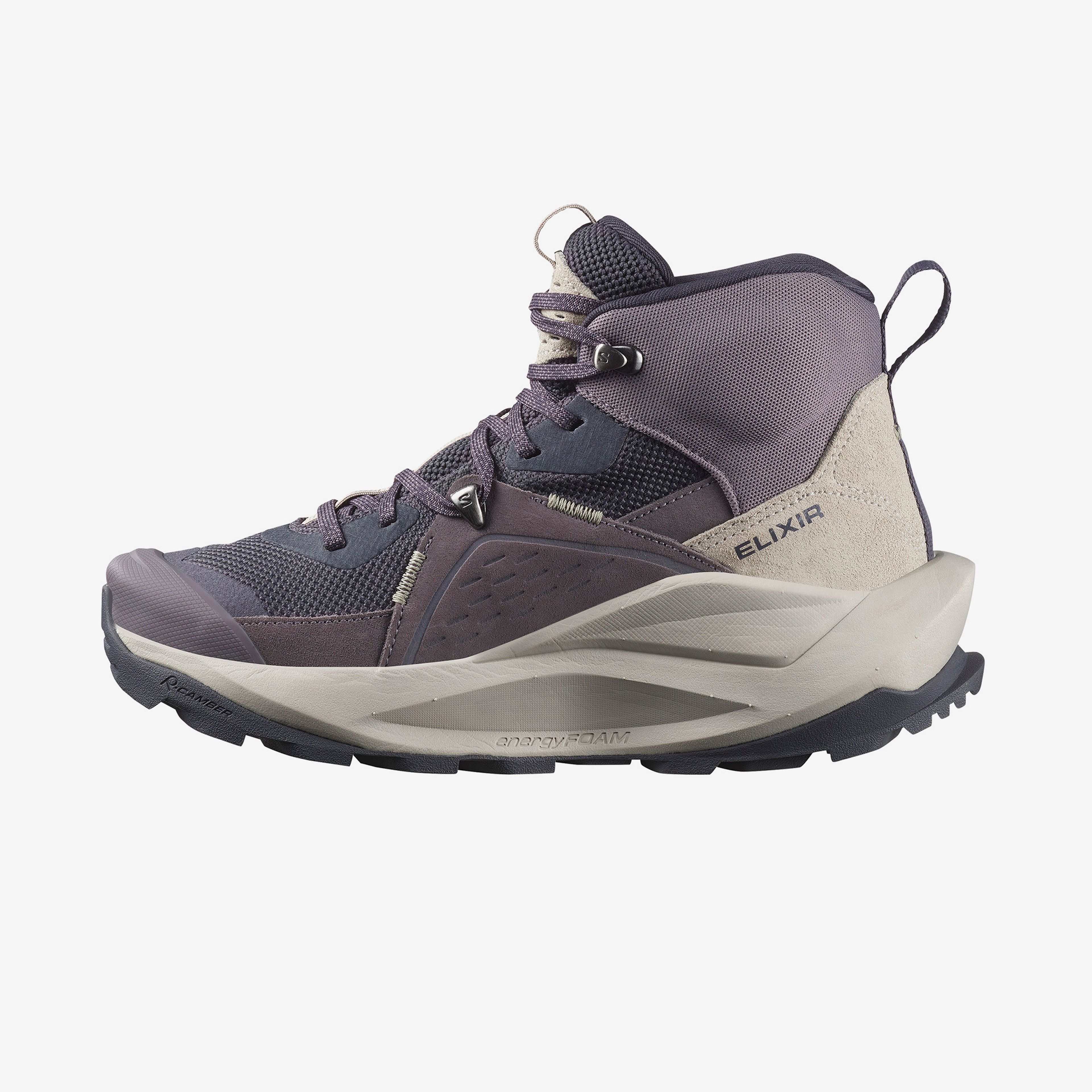 Salomon Elixir Mid Gore-Tex Kadın Mor Bot