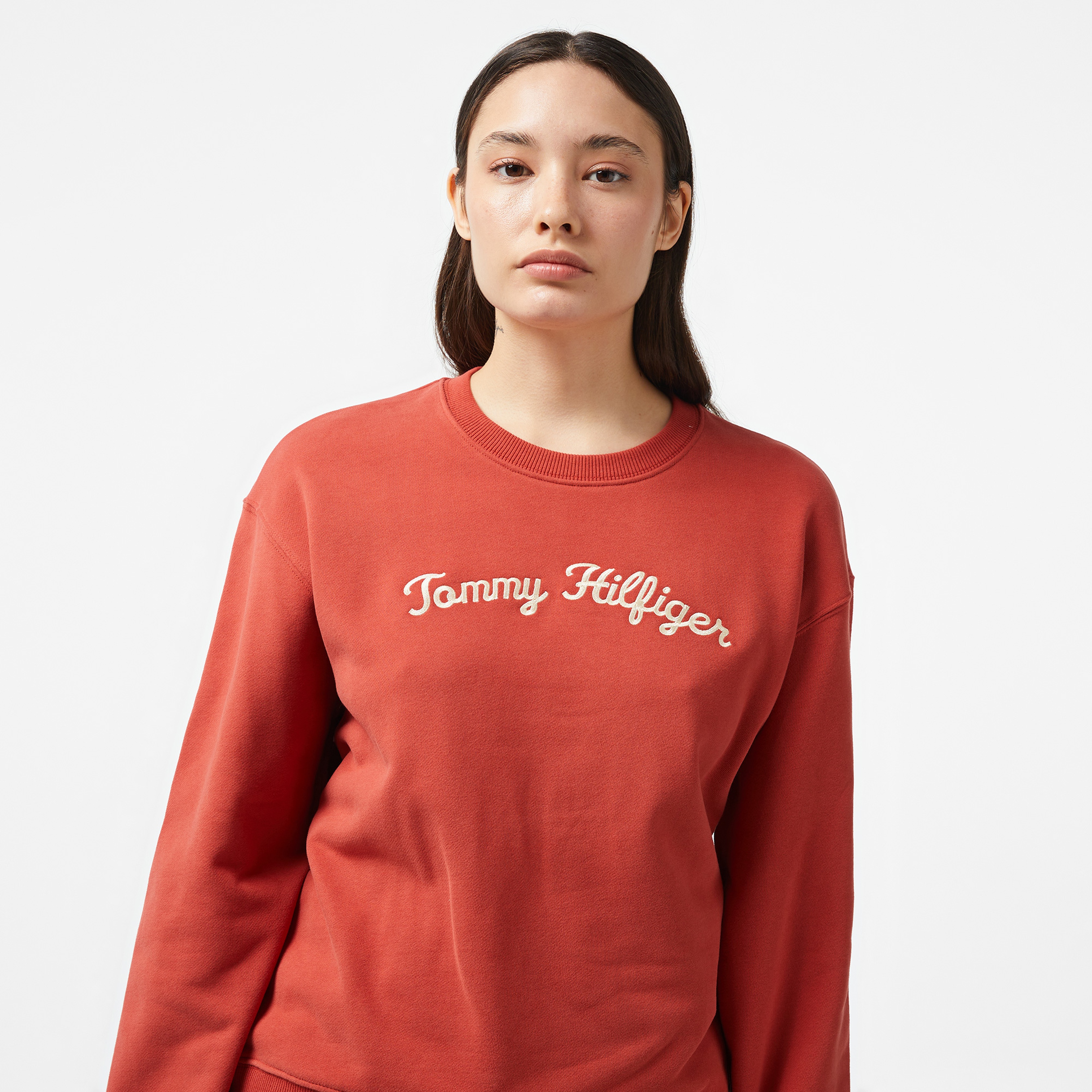 Tommy Hilfiger Kadın Kırmızı Sweatshirt