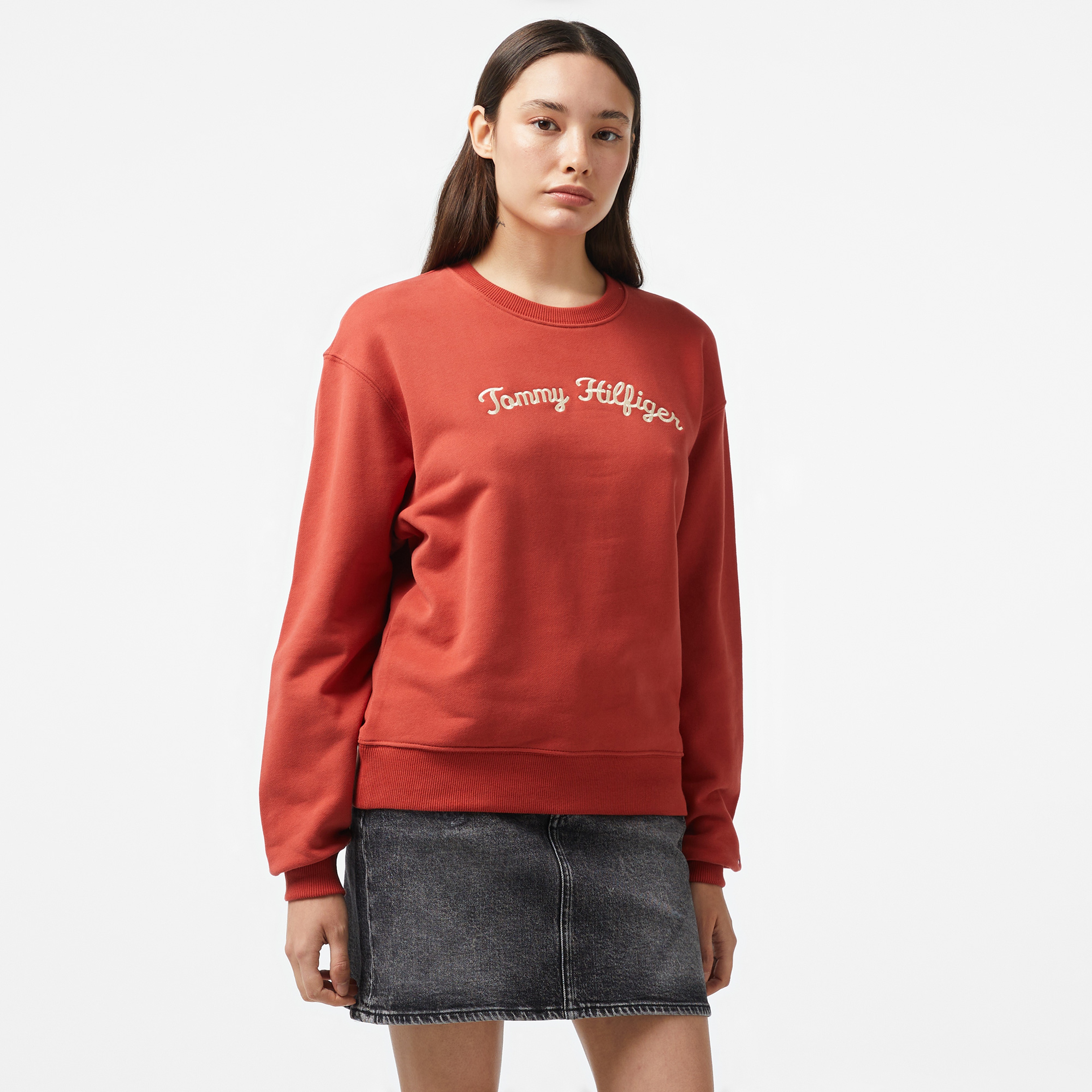 Tommy Hilfiger Kadın Kırmızı Sweatshirt
