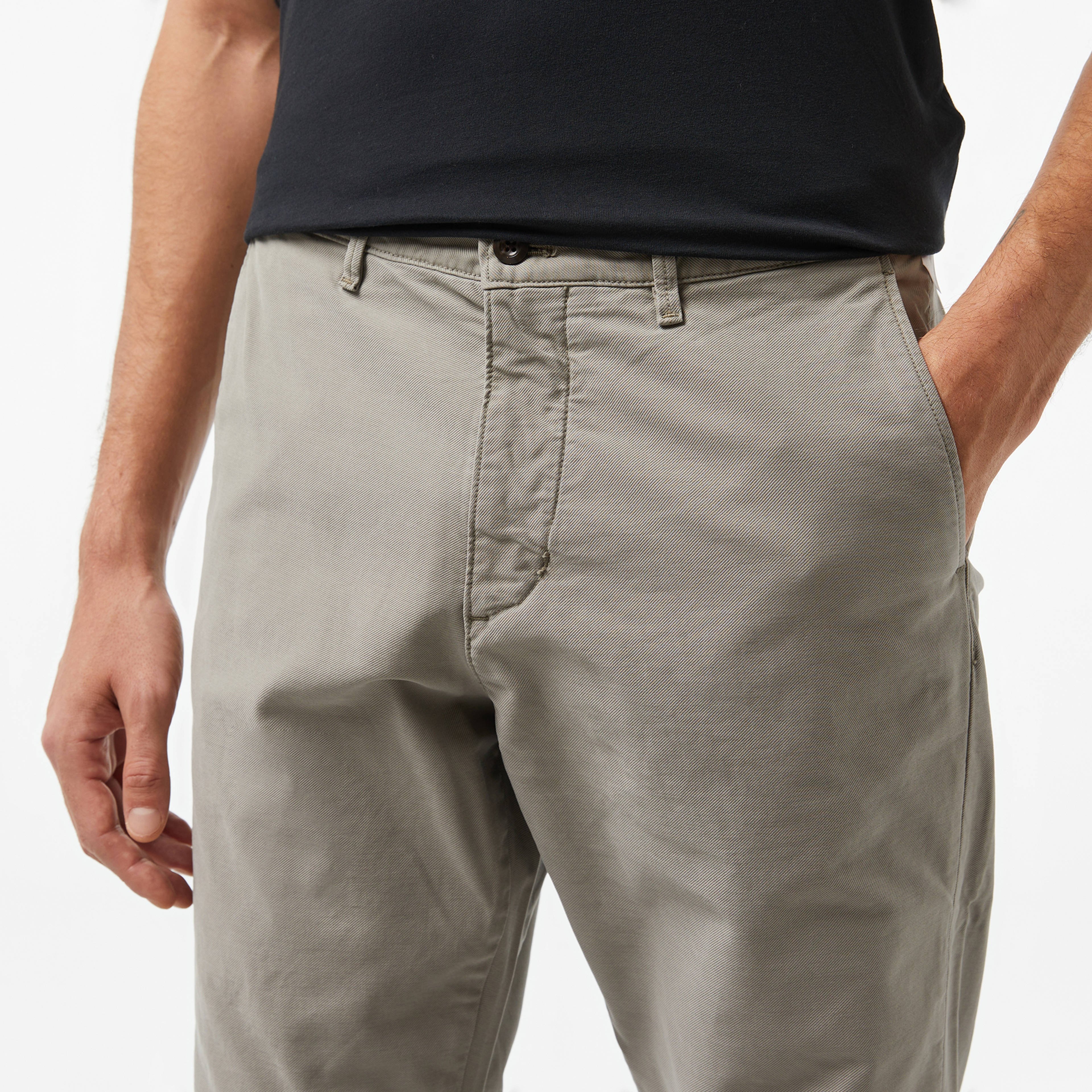 Tommy Hilfiger Harlem Gabardine Gmd Erkek Gri Chino Pantolon