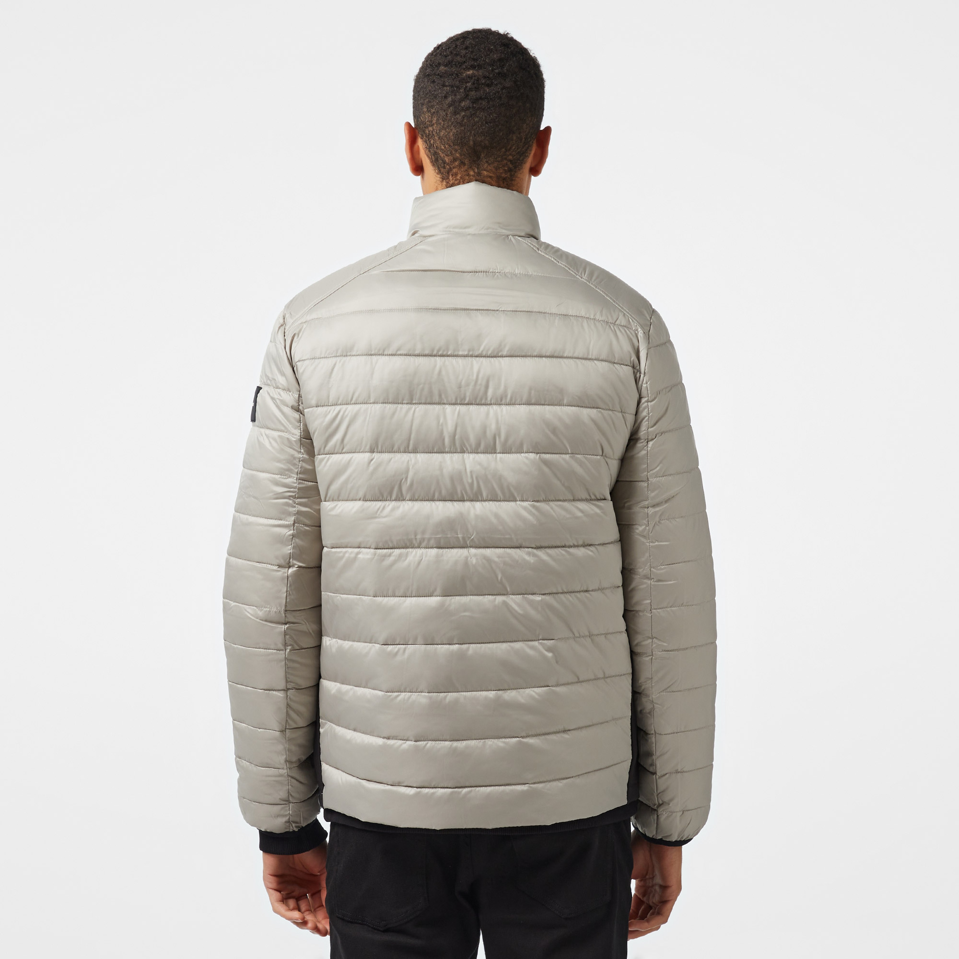 Calvin Klein Recycled Sıde Logo Erkek Gri Ceket