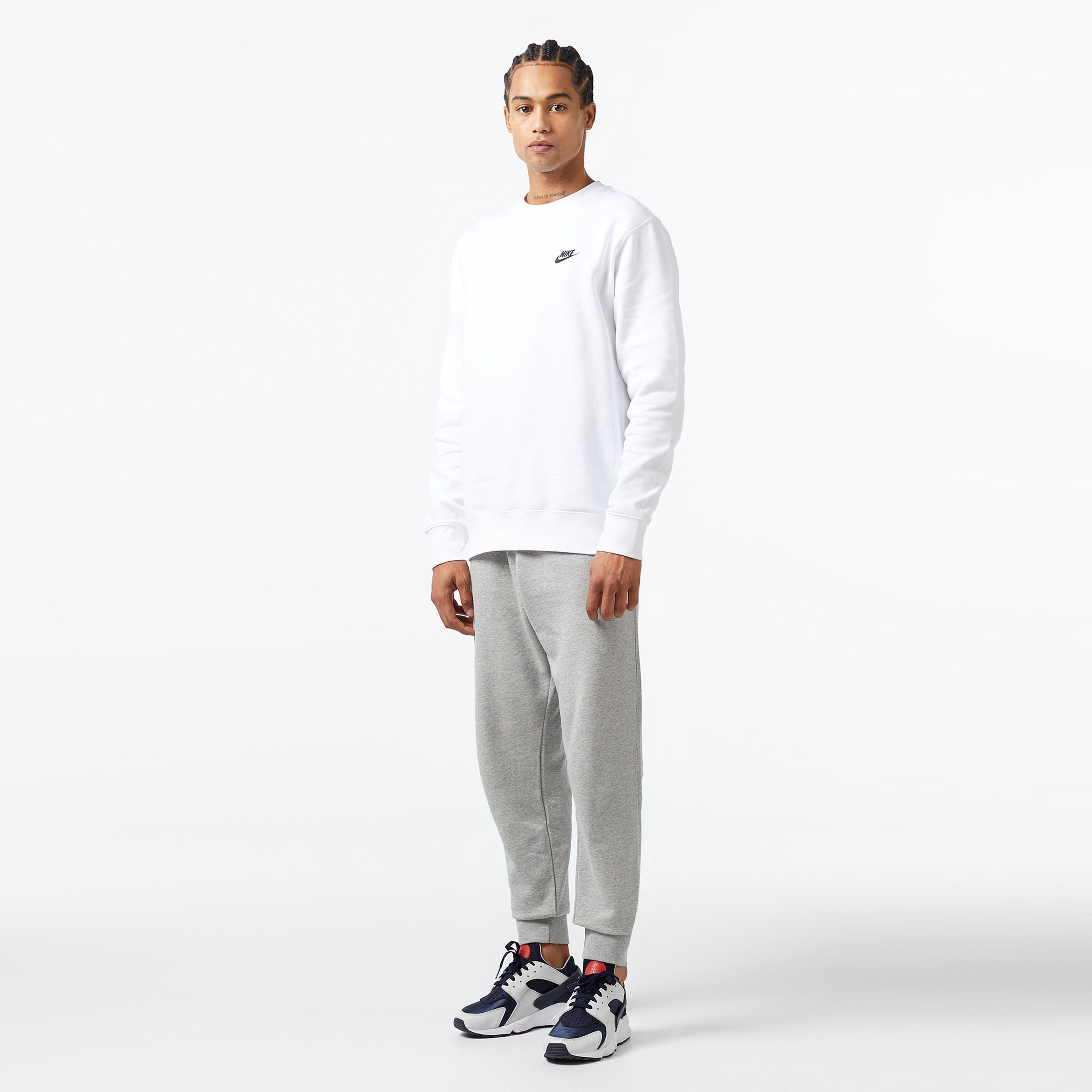 Nike Sportswear Club Crew Erkek Beyaz Sweatshirt