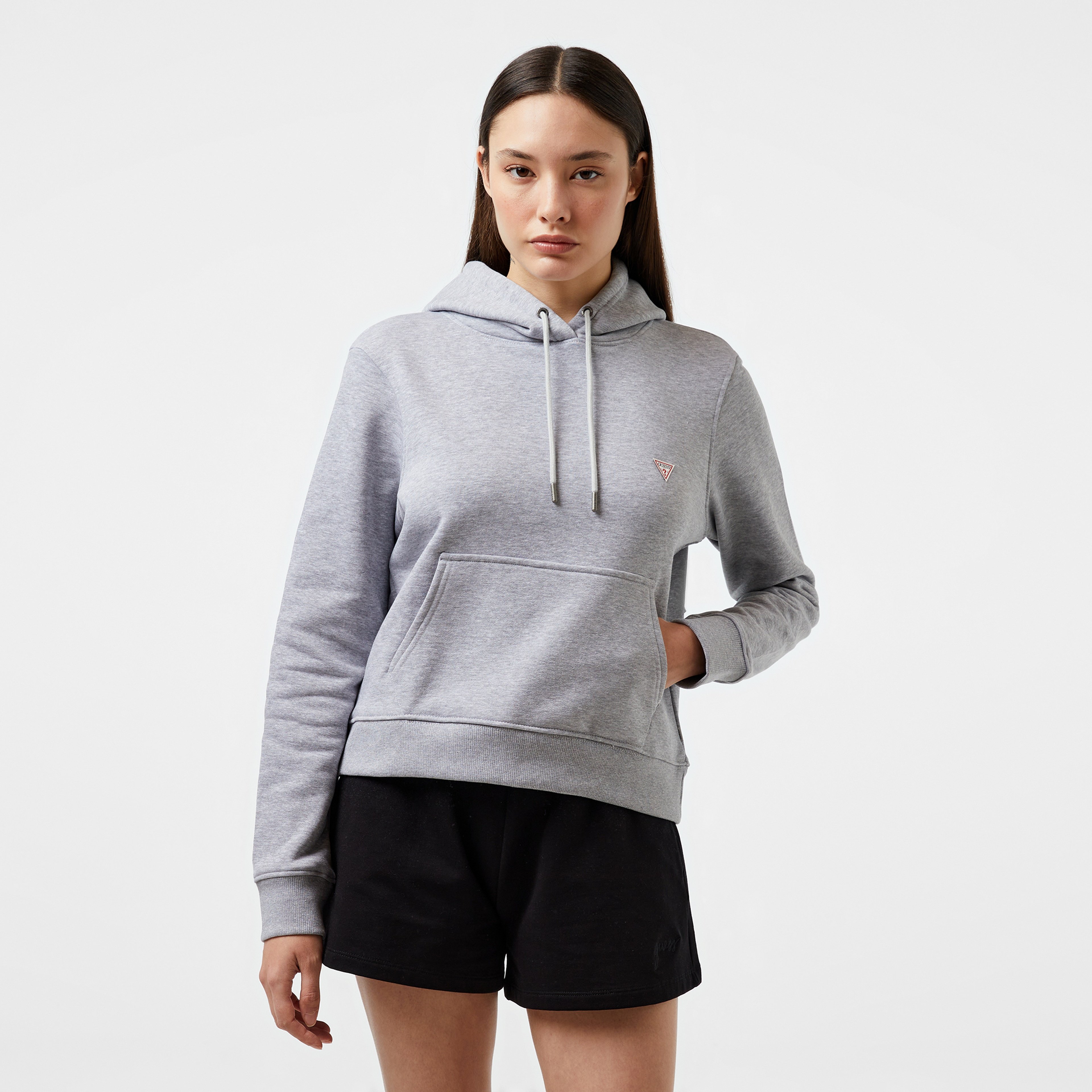 Guess Mini Organic Soft Fleece 350 Kadın Mavi Sweatshirt