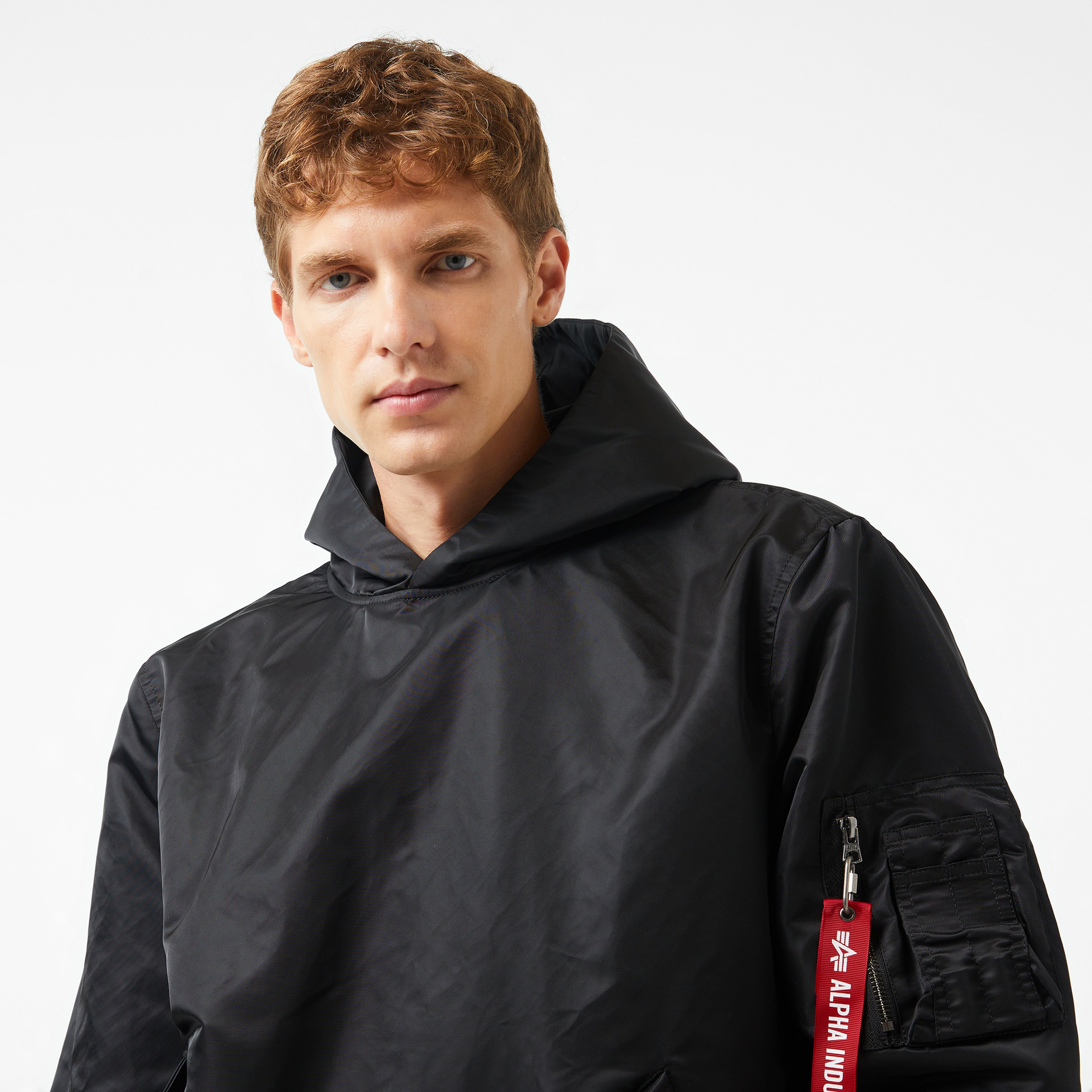Alpha Industries Pull-Over Hooded Ma-1 Unisex Siyah Sweatshirt