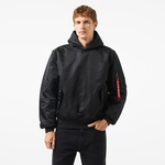 Alpha Industries Pull-Over Hooded Ma-1 Unisex Siyah Sweatshirt