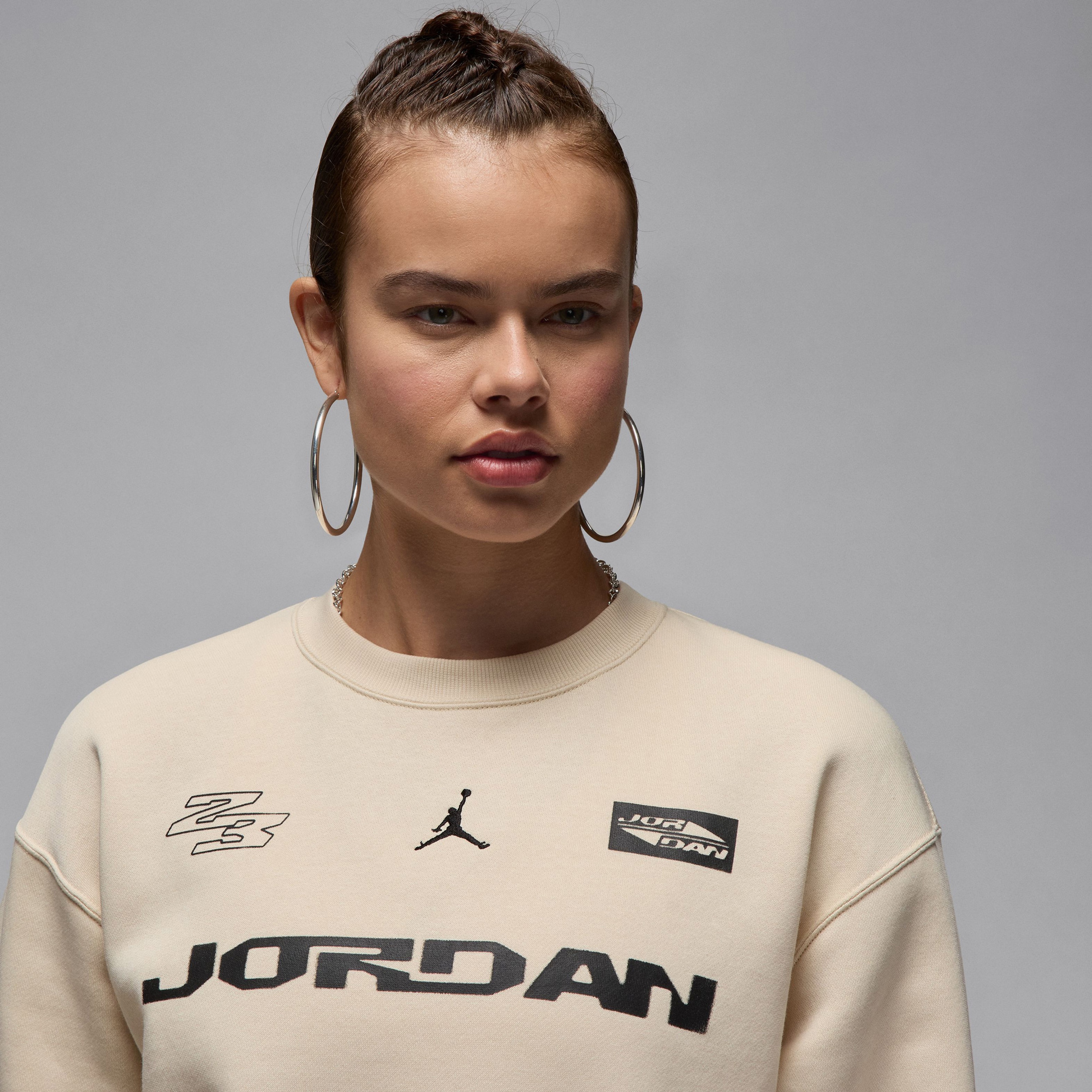 Jordan Brooklyn Fleece Gfx Kadın Kahverengi Sweatshirt
