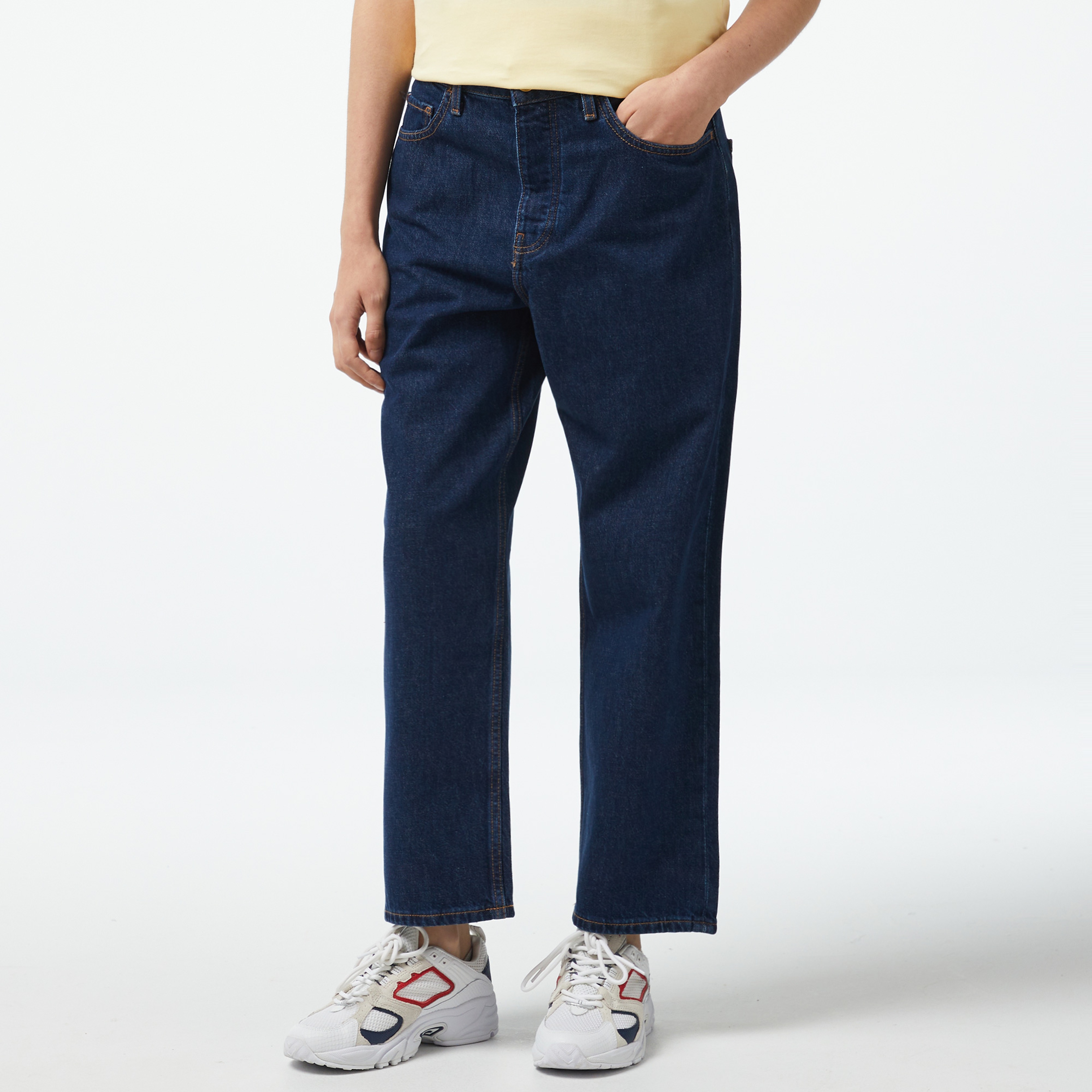 Tommy Hilfiger Loose Straight Cler Kadın Mavi Jean