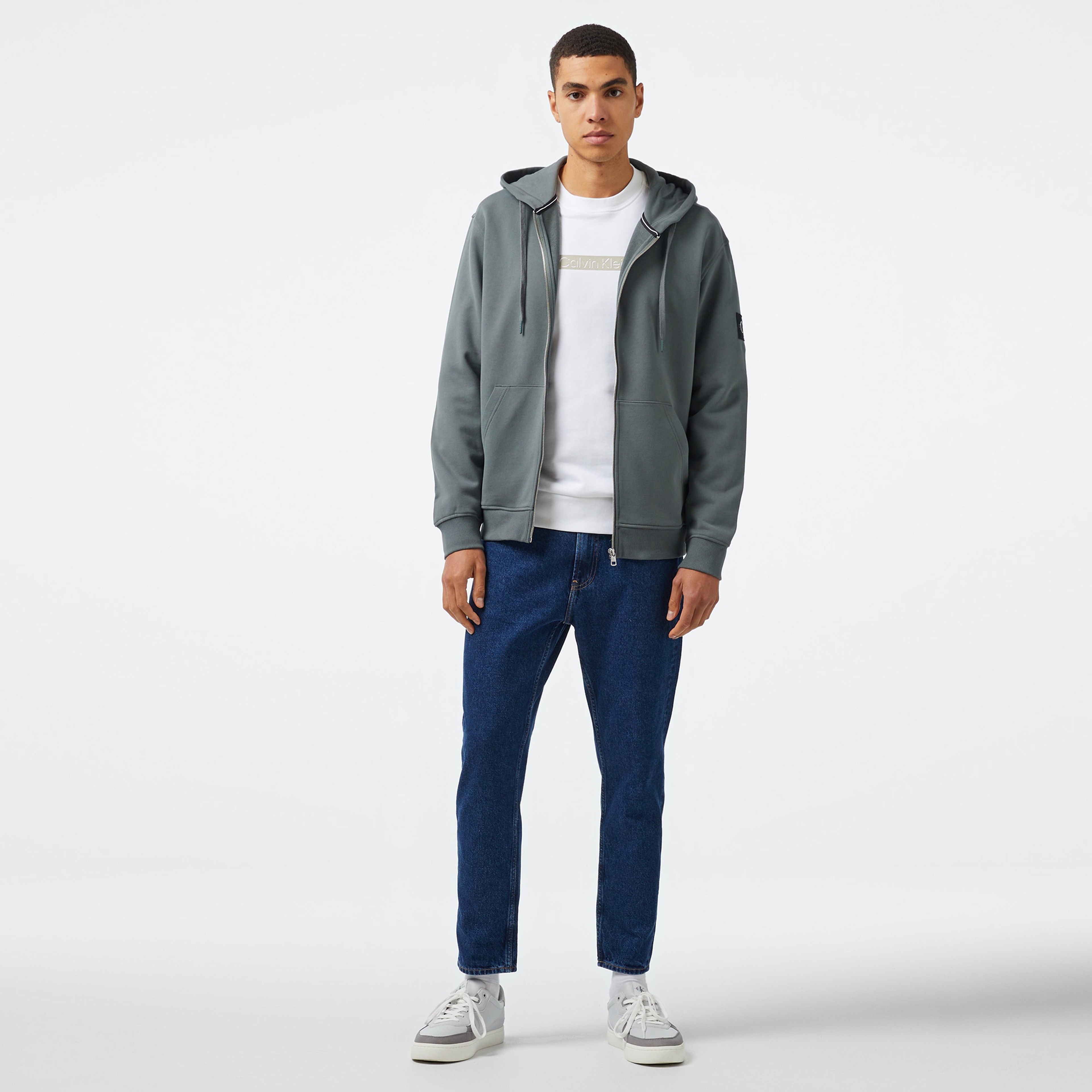 Calvin Klein Jeans Erkek Gri Sweatshirt