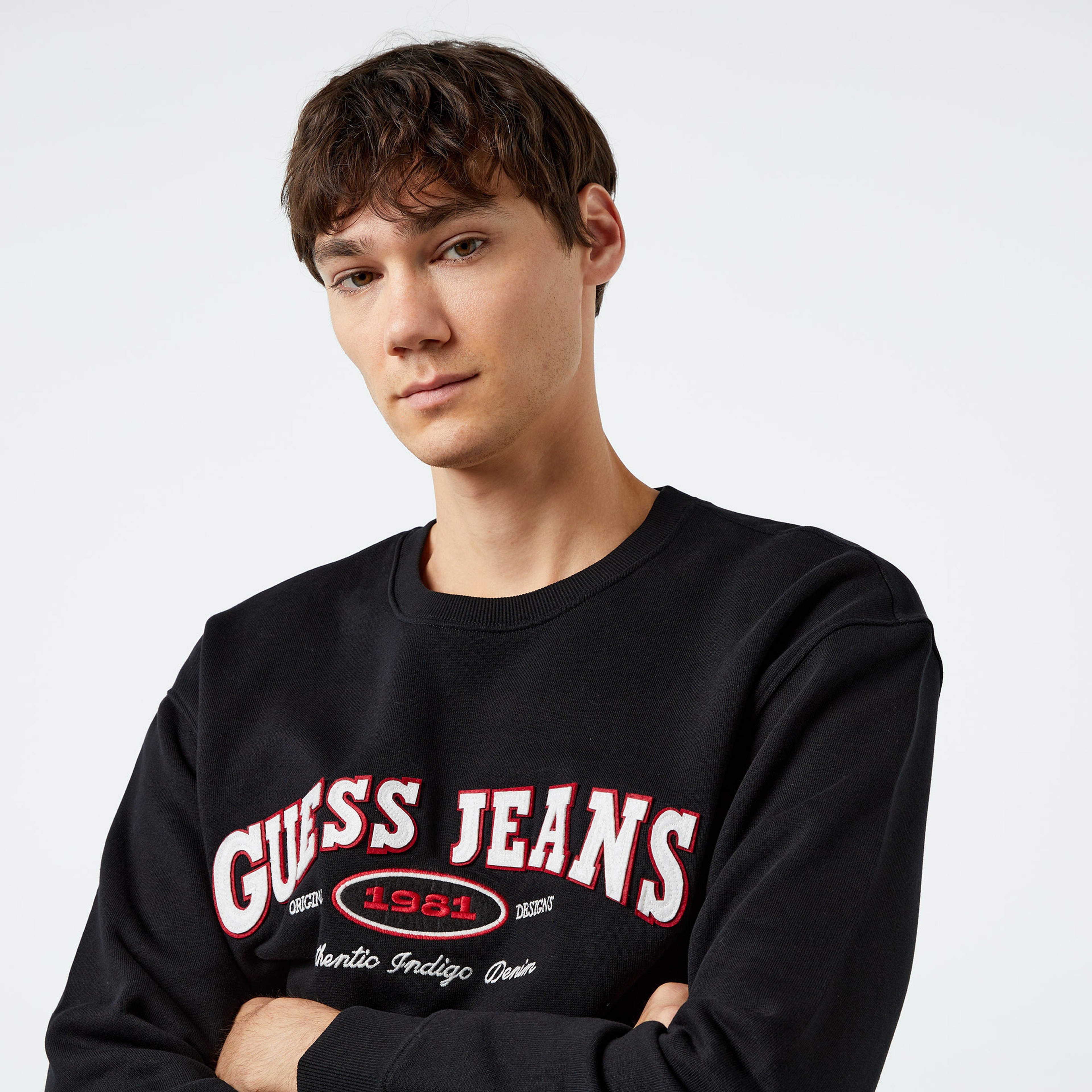 Guess Original Organic 365 Erkek Siyah Sweatshirt