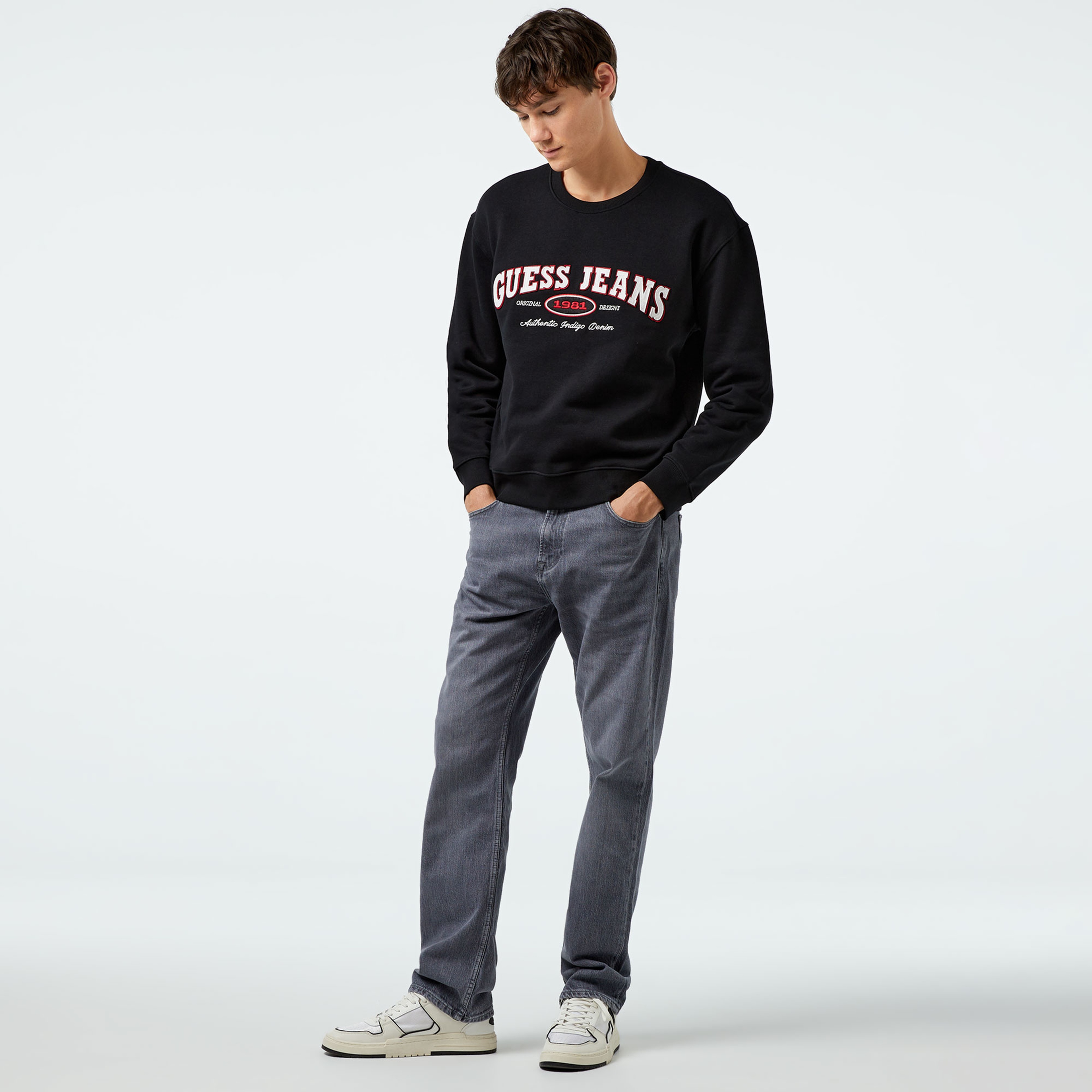 Guess Original Organic 365 Erkek Siyah Sweatshirt