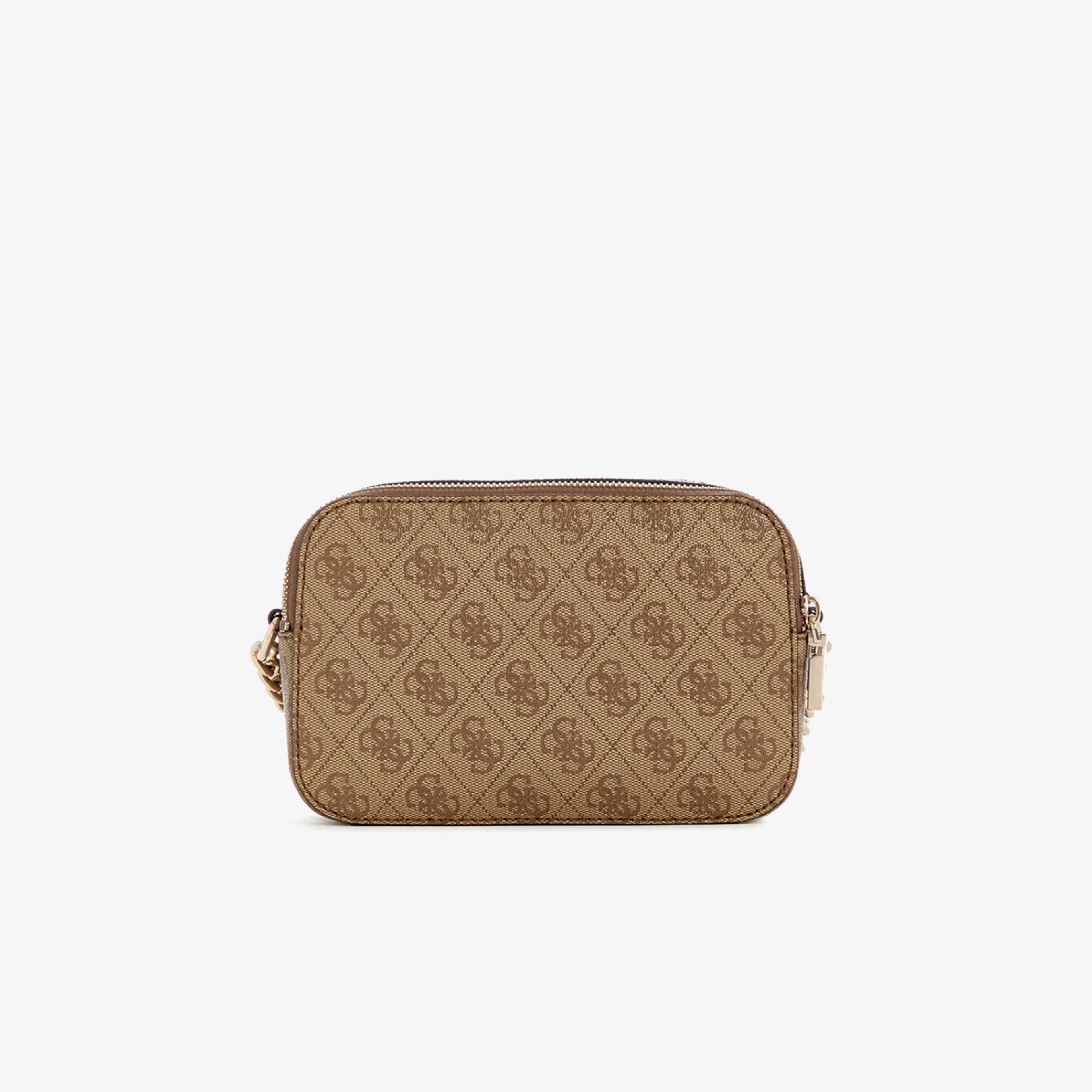 Guess Mini Slin Noreen Camera Crossbody Kadın Kahverengi Çapraz Askılı Çanta