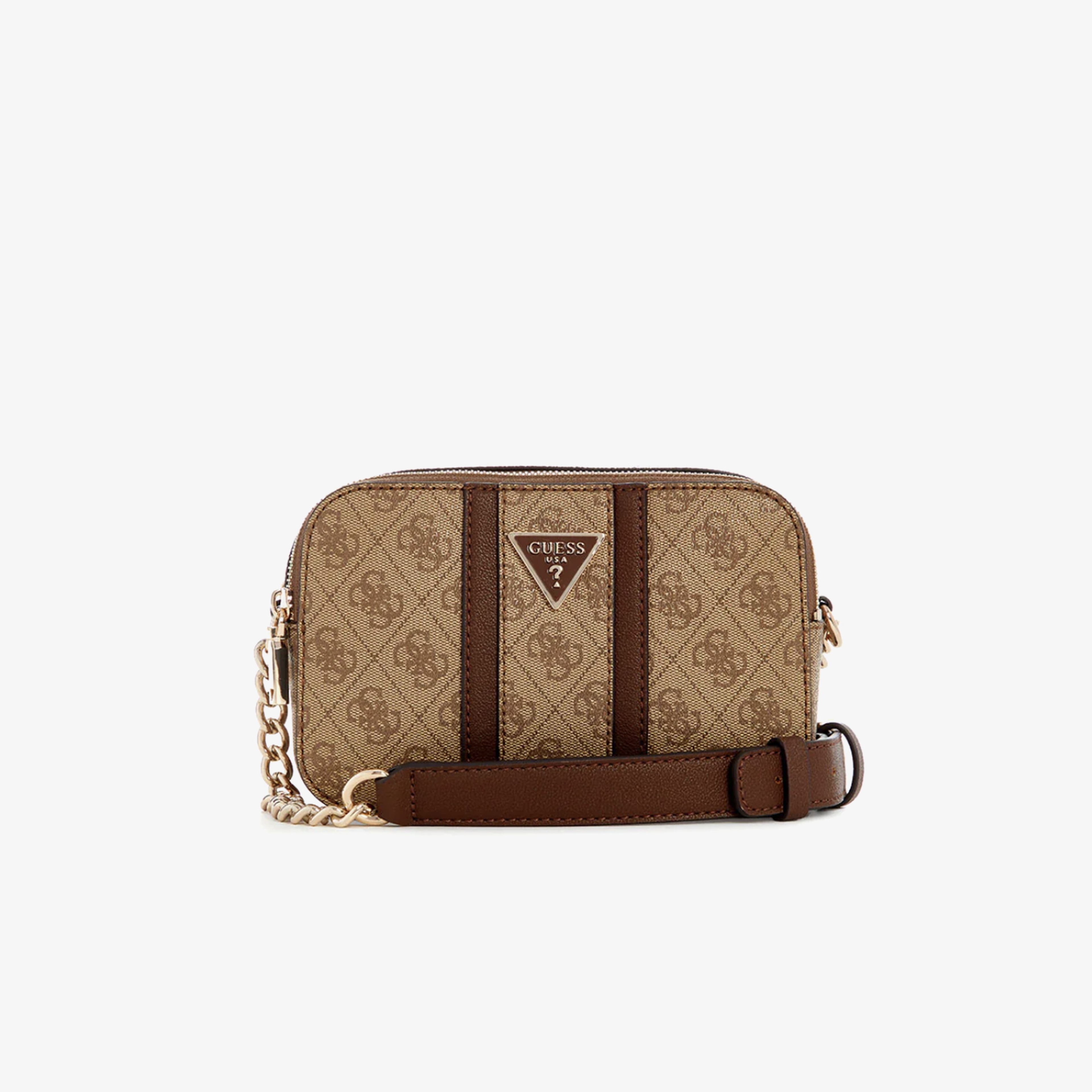 Guess Mini Slin Noreen Camera Crossbody Kadın Kahverengi Çapraz