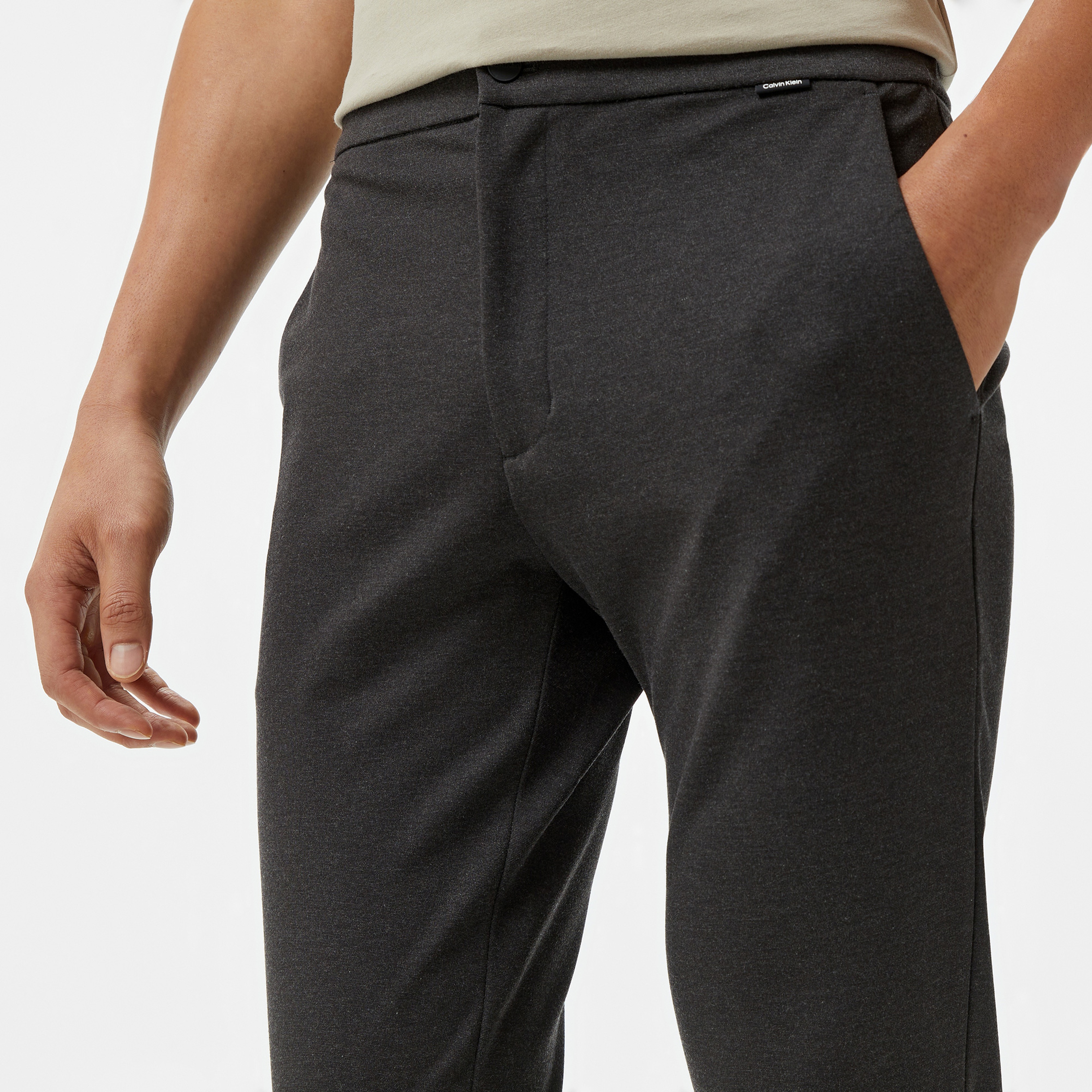 Calvin Klein Comfort Knit Tapered Erkek Gri Pantolon