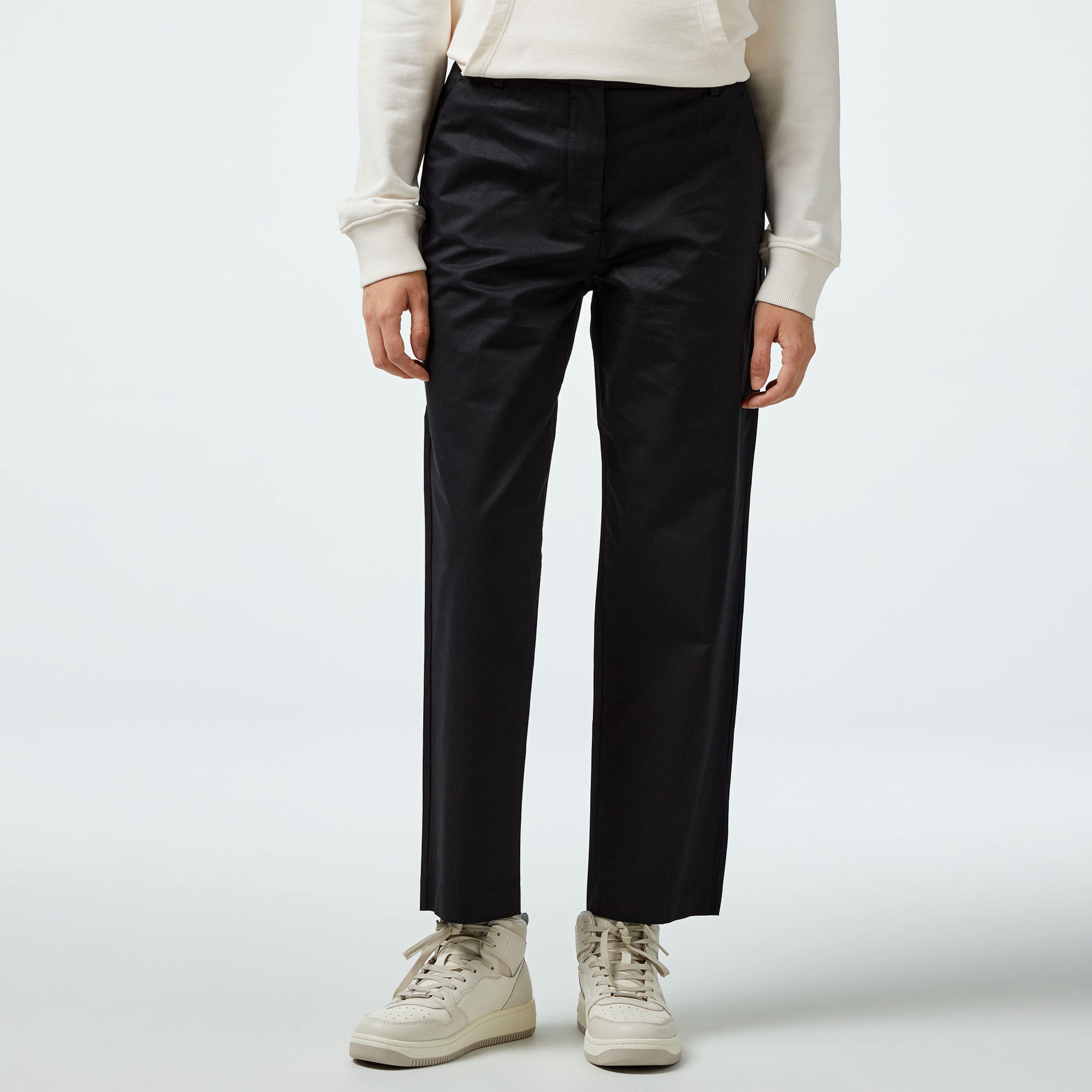 Tommy Hilfiger Slim Straight Kadın Siyah Chino Pantolon