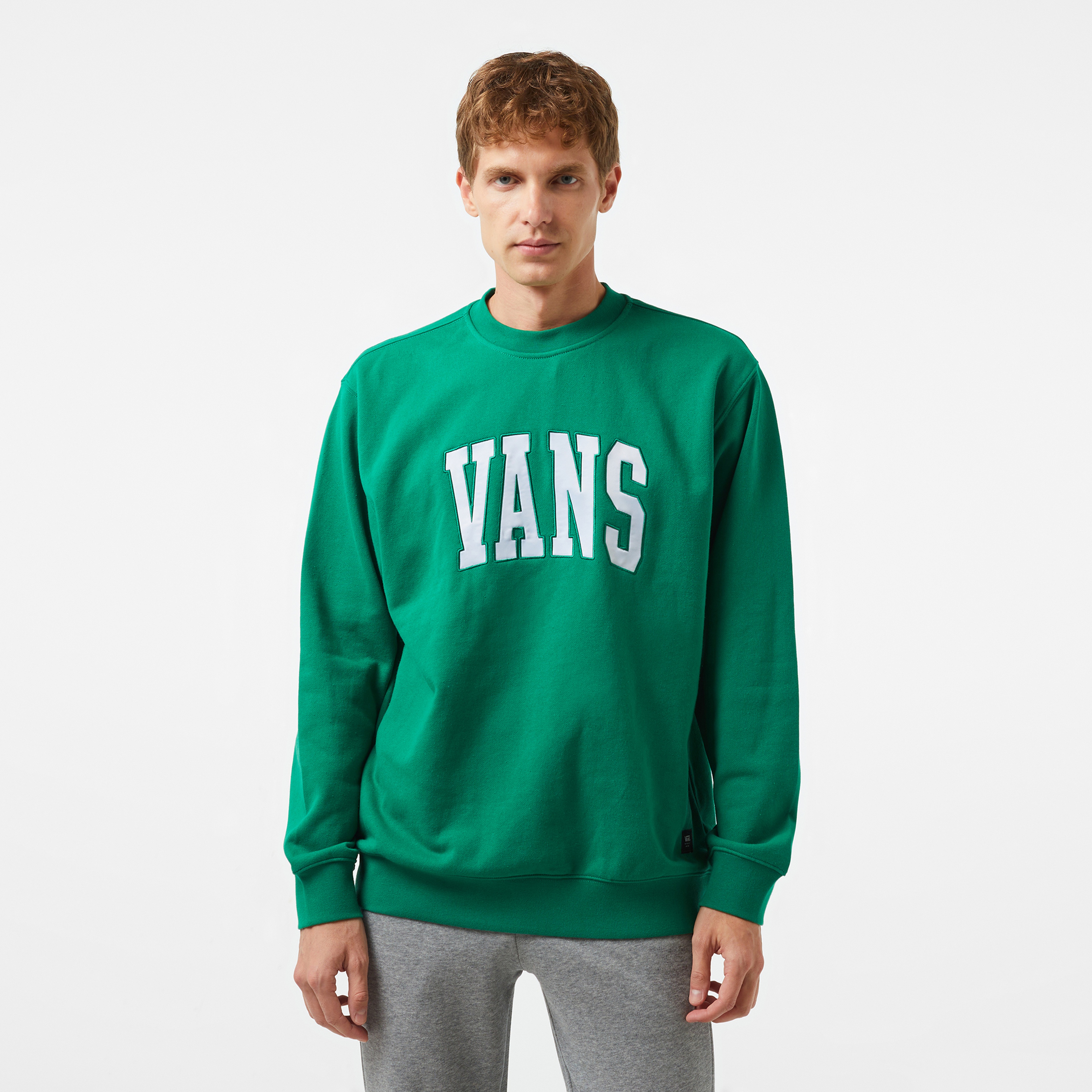 Vans Original Standards Varsity Loose Crew Erkek Yeşil Sweatshirt