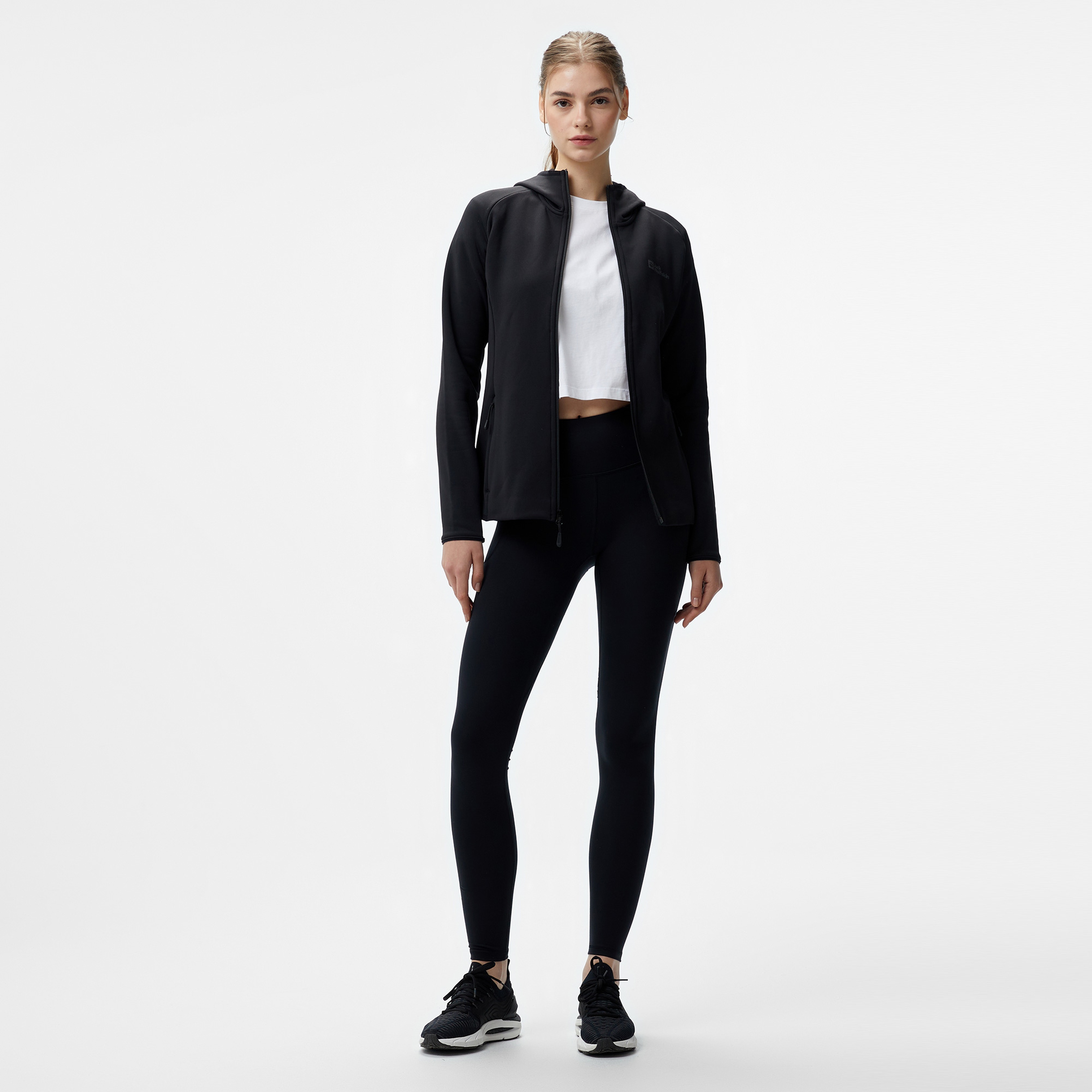 Jack Wolfskin Baiselberg Hooded Kadın Siyah Polar Ceket