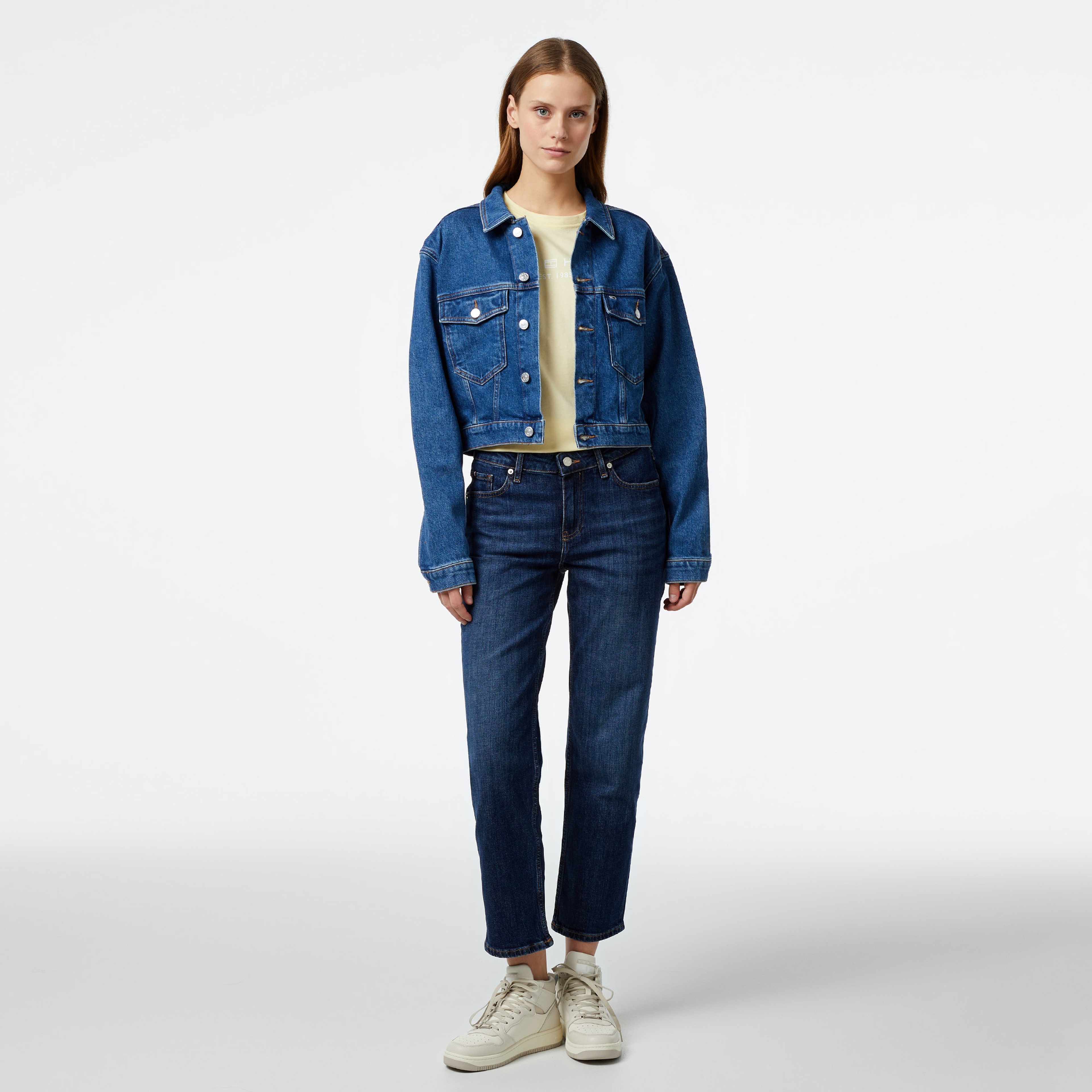 Tommy Hilfiger Jeans Claire Jckt Flg Kadın Mavi Ceket