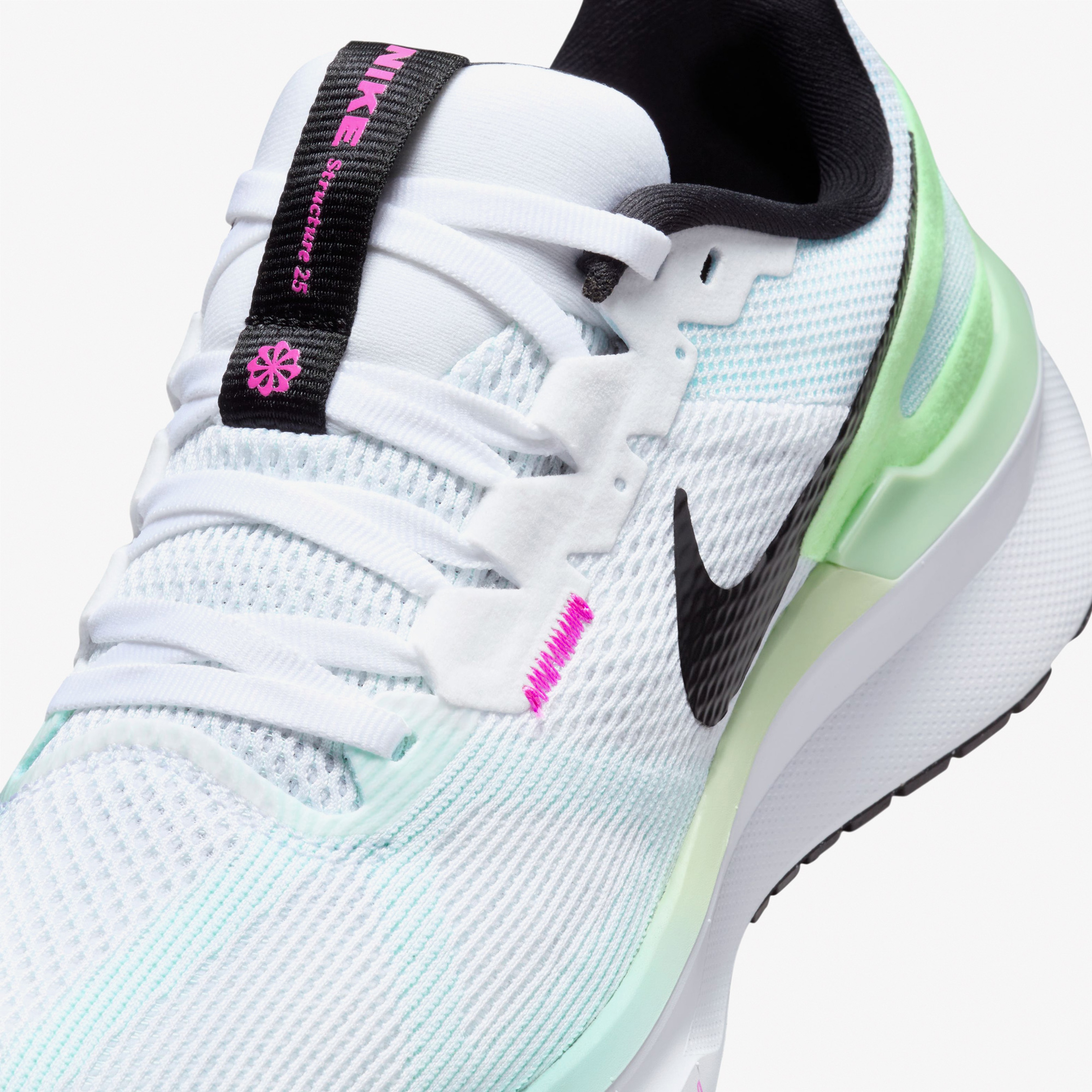 Nike Zoom Structure 25 Kadın Beyaz Koşu Ayakkabısı