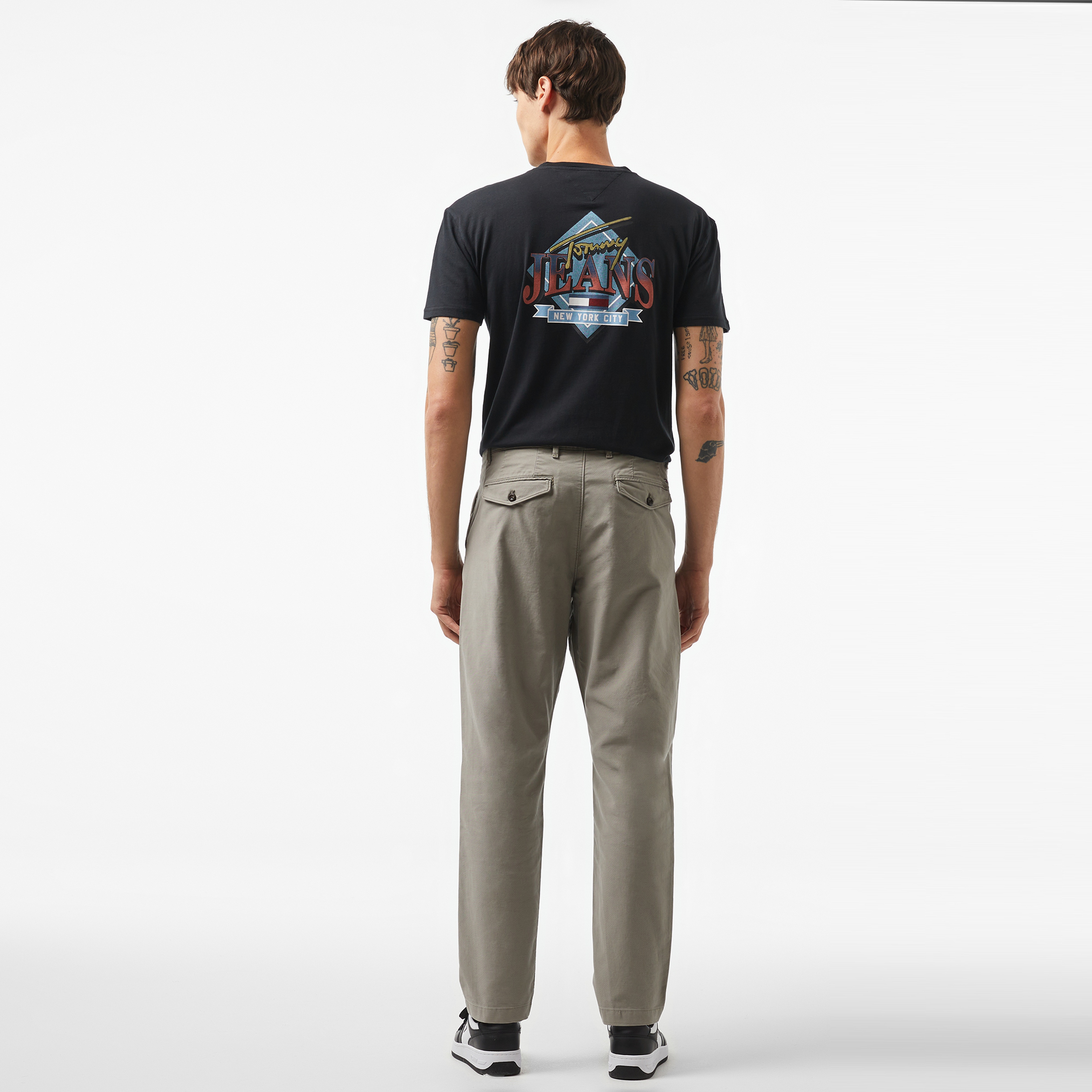 Tommy Hilfiger Harlem Gabardine Gmd Erkek Gri Chino Pantolon