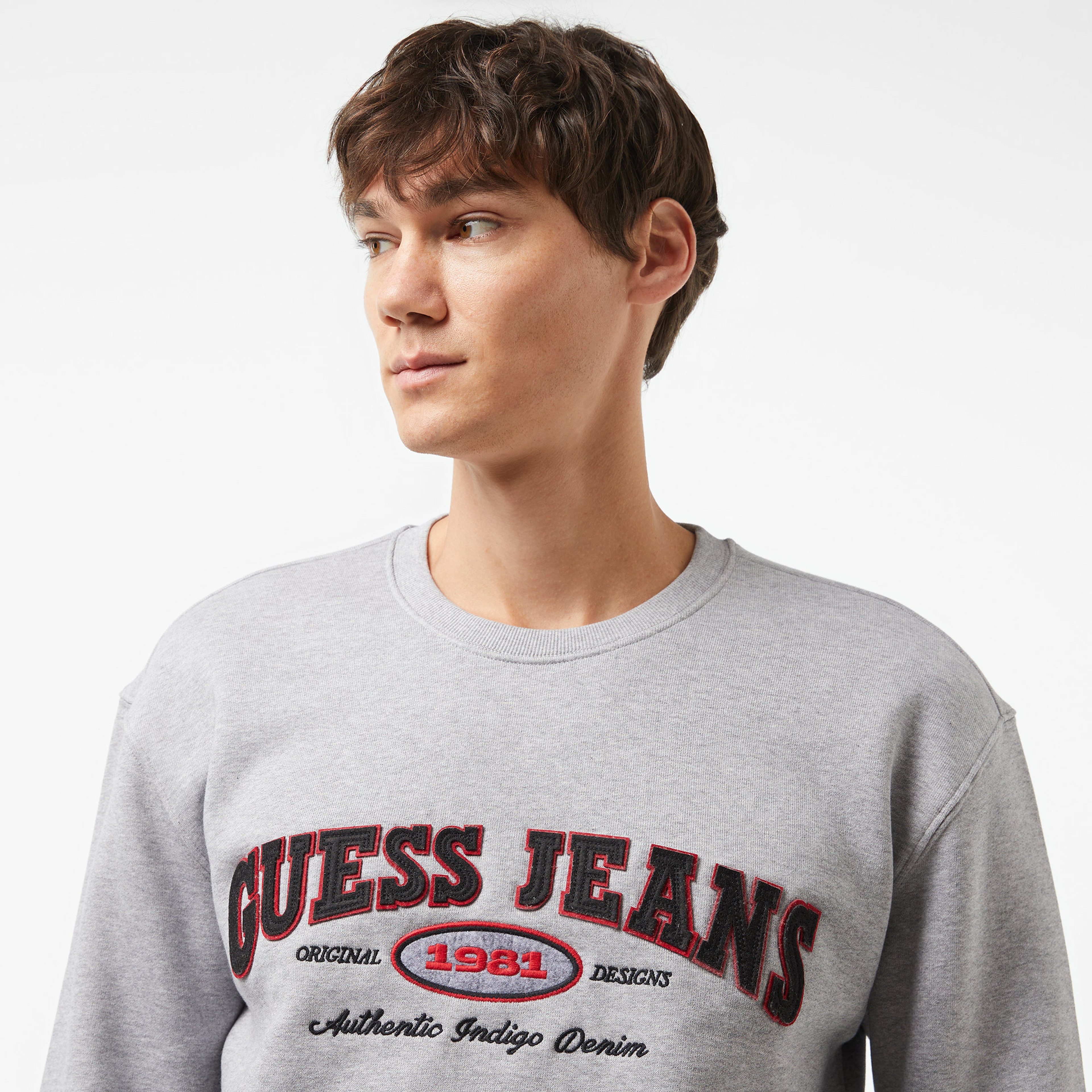 Guess Original Organic 365 Erkek Mavi Sweatshirt