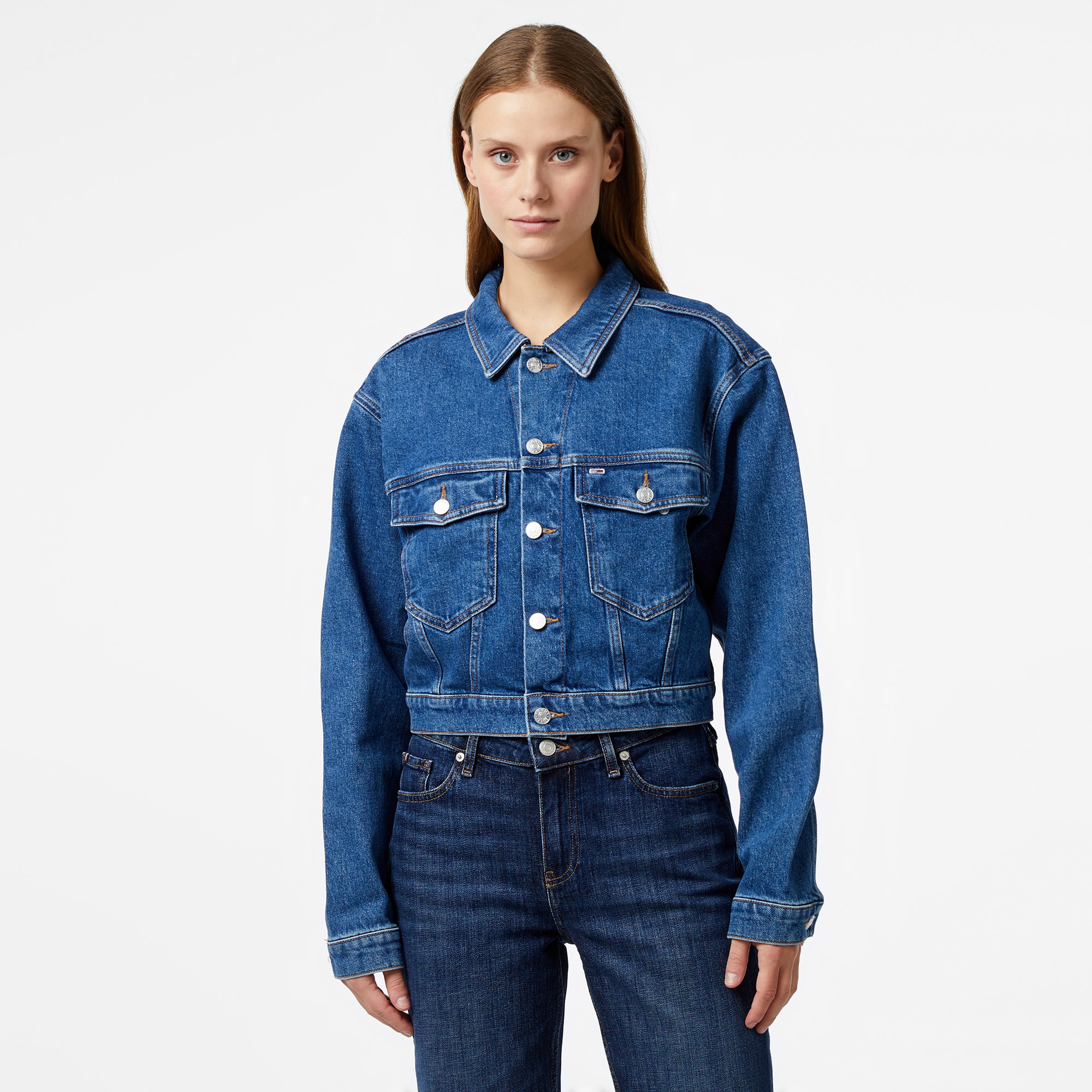 Tommy Hilfiger Jeans Claire Jckt Flg Kadın Mavi Ceket