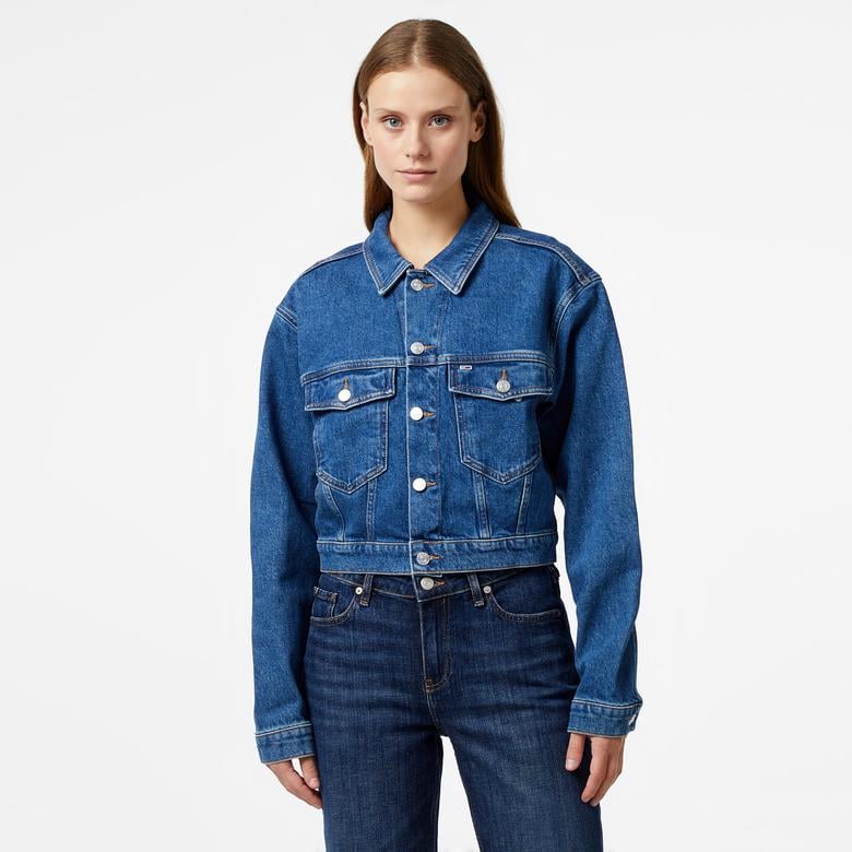 Tommy Hilfiger Jeans Claire Jckt Flg Kadın Mavi Ceket