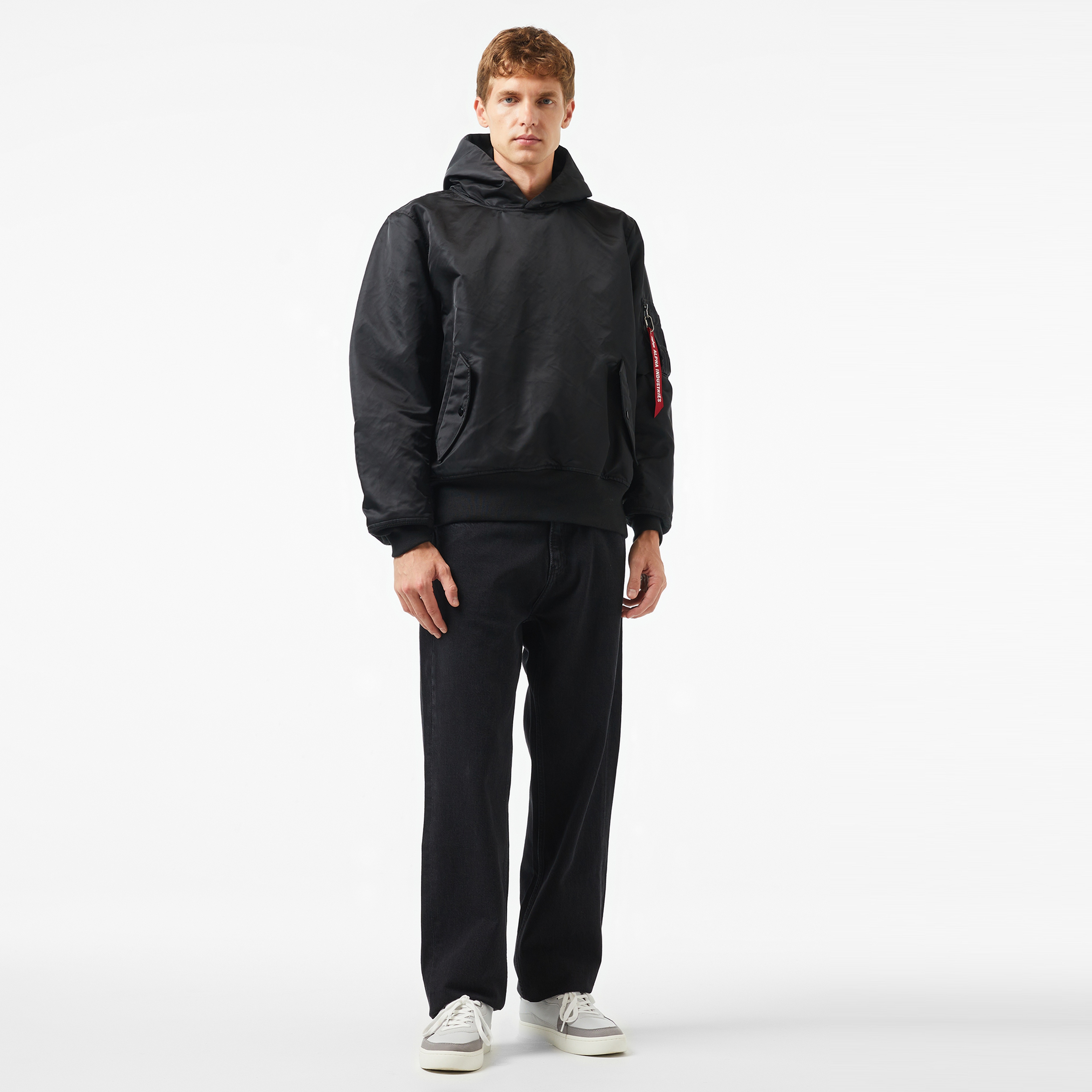 Alpha Industries Pull-Over Hooded Ma-1 Unisex Siyah Sweatshirt