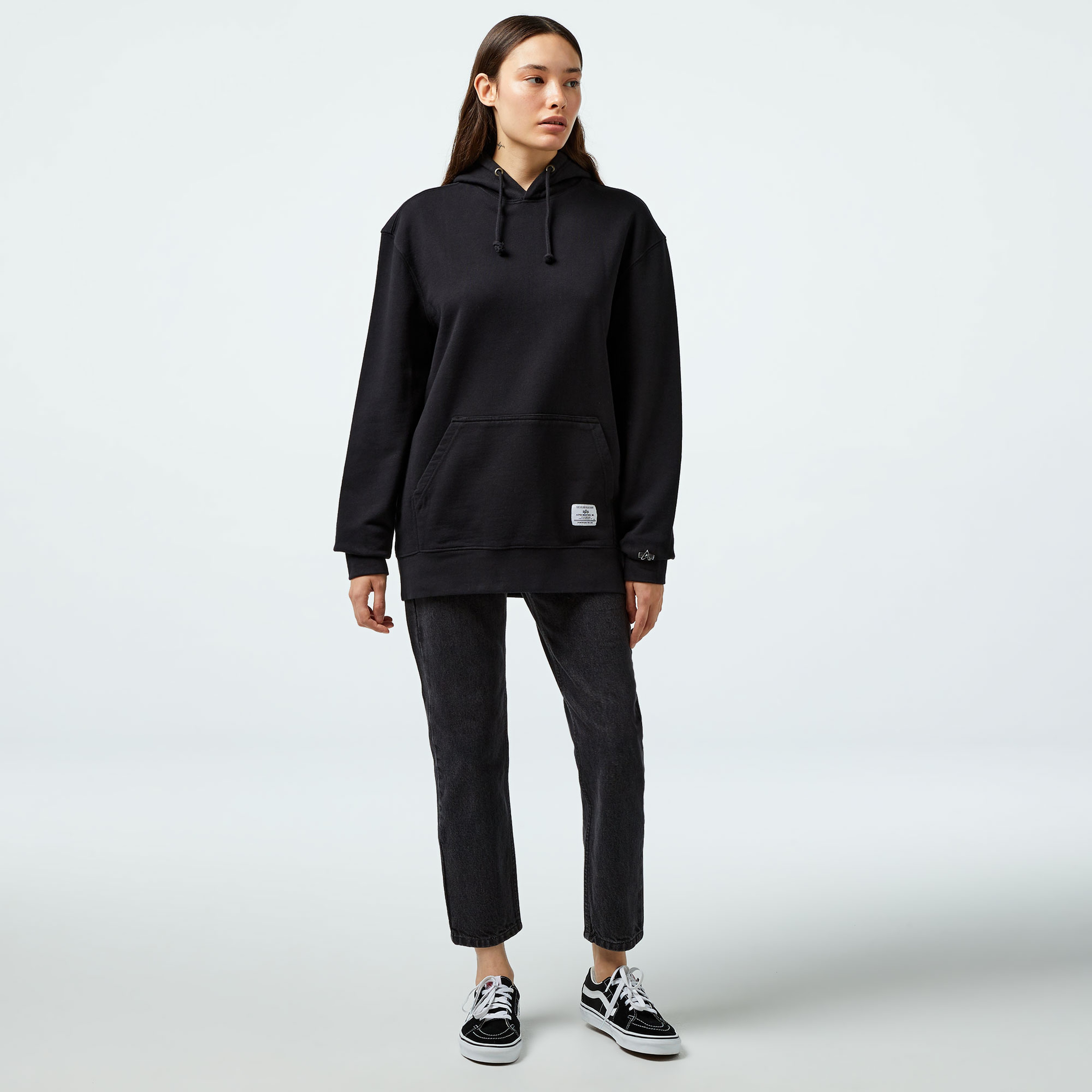 Alpha Industries Essential French Terry Unisex Siyah Sweatshirt