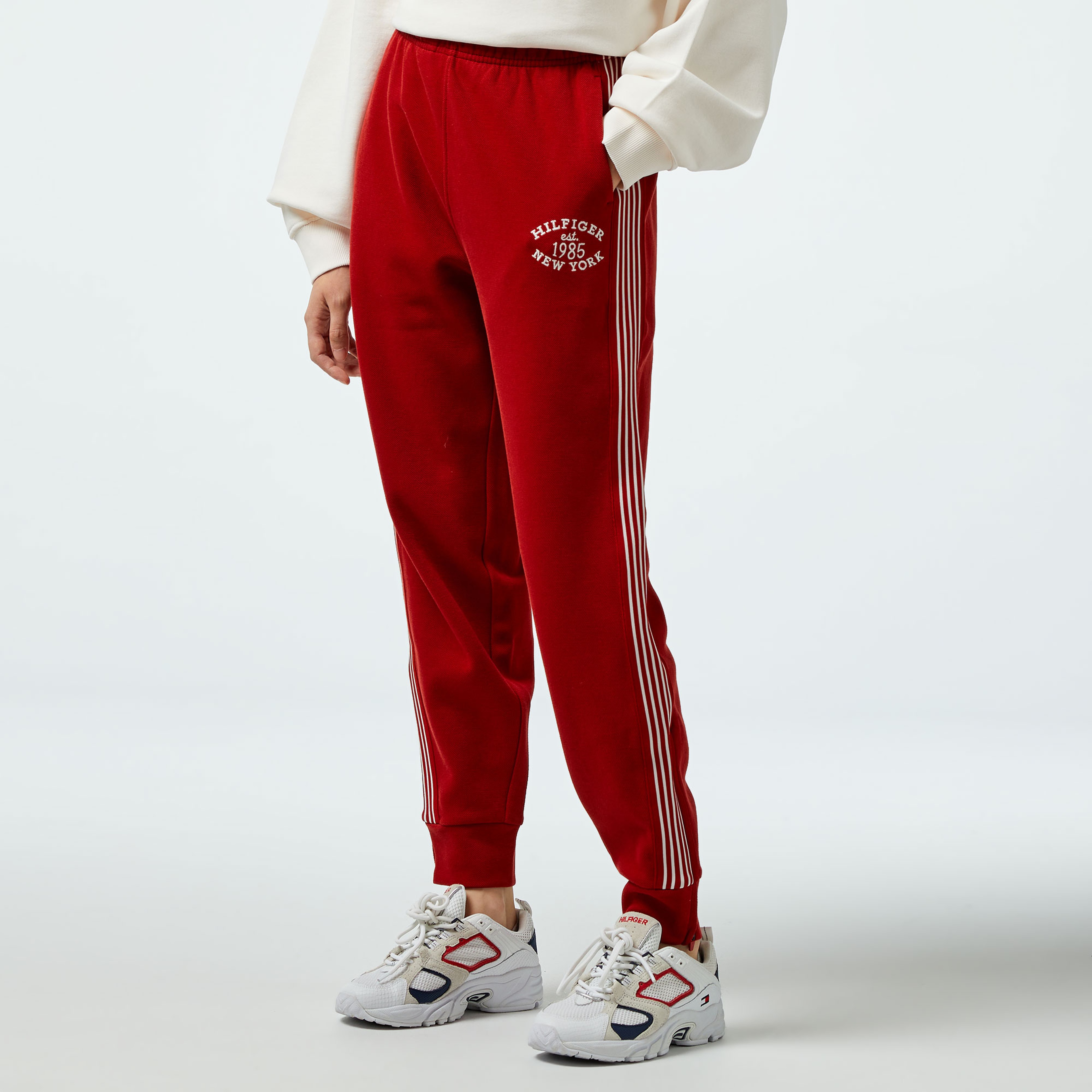 Tommy Hilfiger Varsity Regular Kadın Kırmızı Eşofman Altı