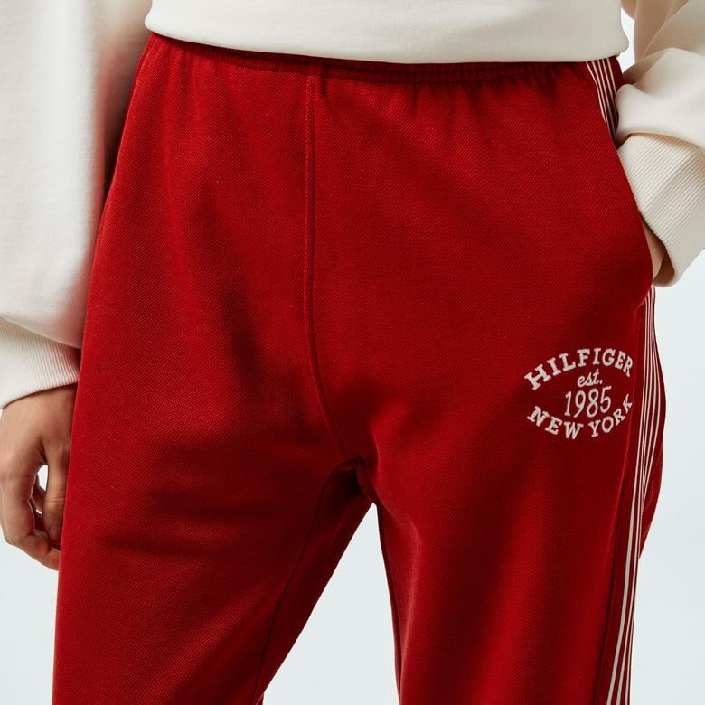 Tommy Hilfiger Varsity Regular Kadın Kırmızı Eşofman Altı