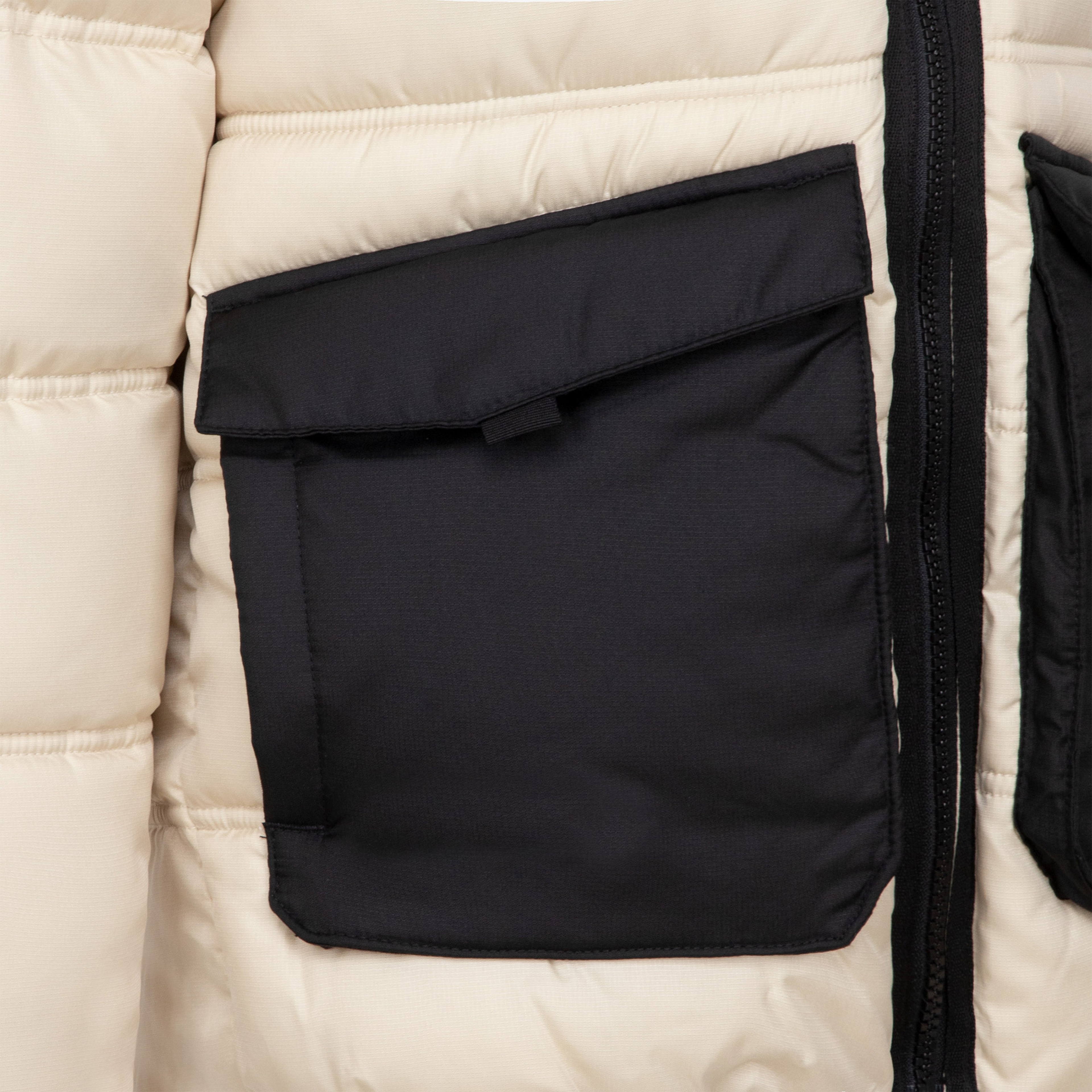 Jordan Jdb Faux Down Çocuk Bej/Siyah Kapüşonlu Mont