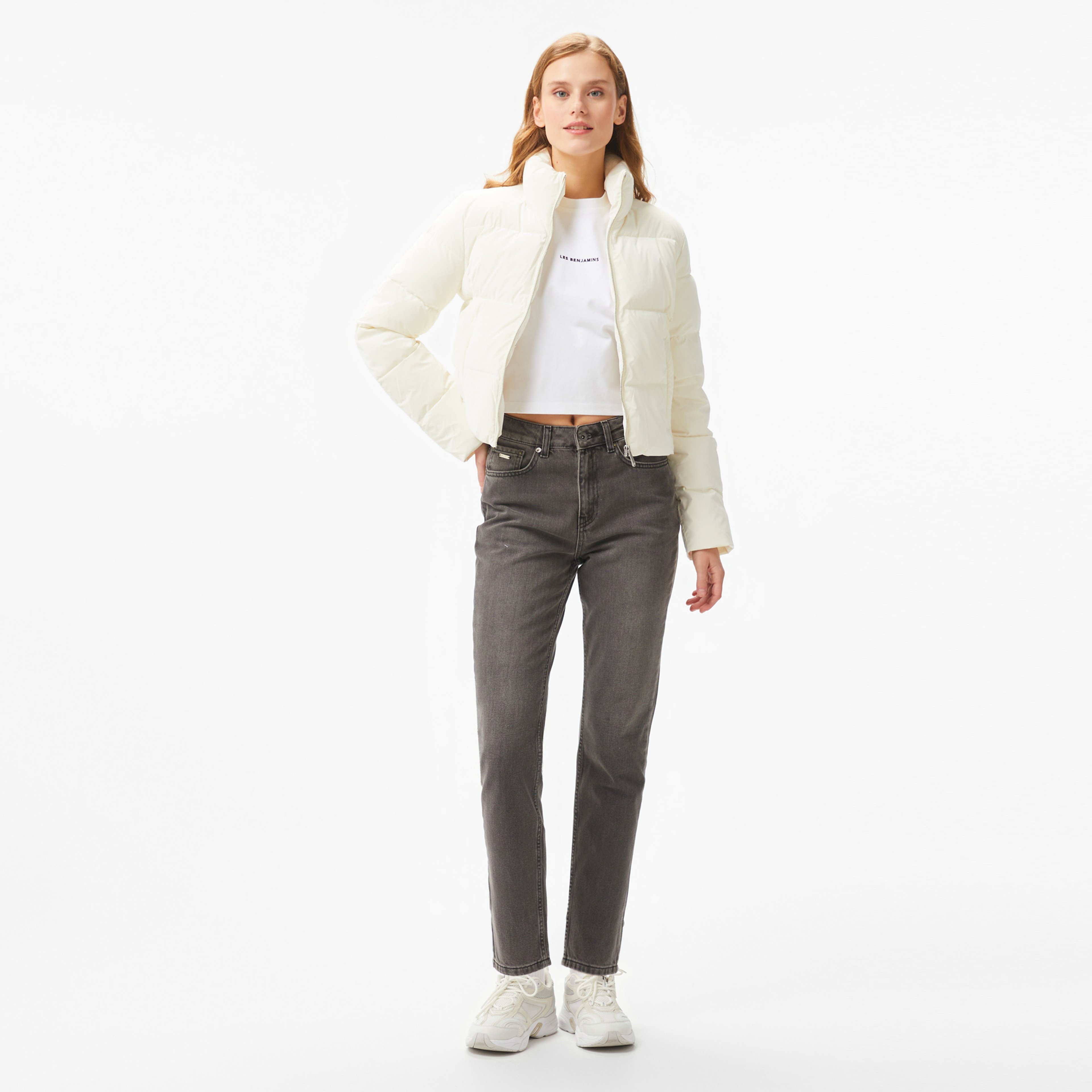 Calvin Klein Jeans Soft Touch Short Fitted Kadın Beyaz Ceket
