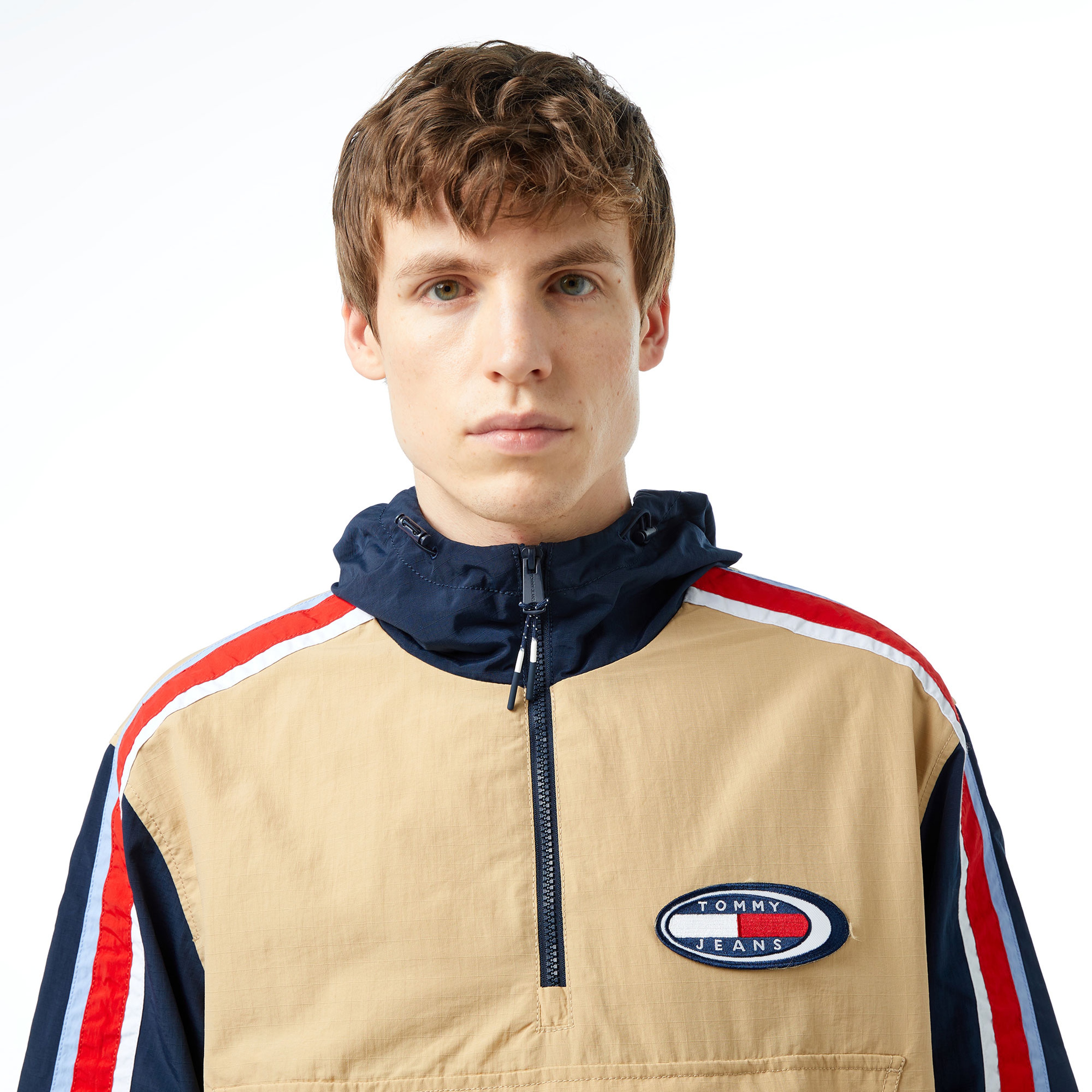 Tommy Jeans Archive Chicago Popover Erkek Bej Ceket