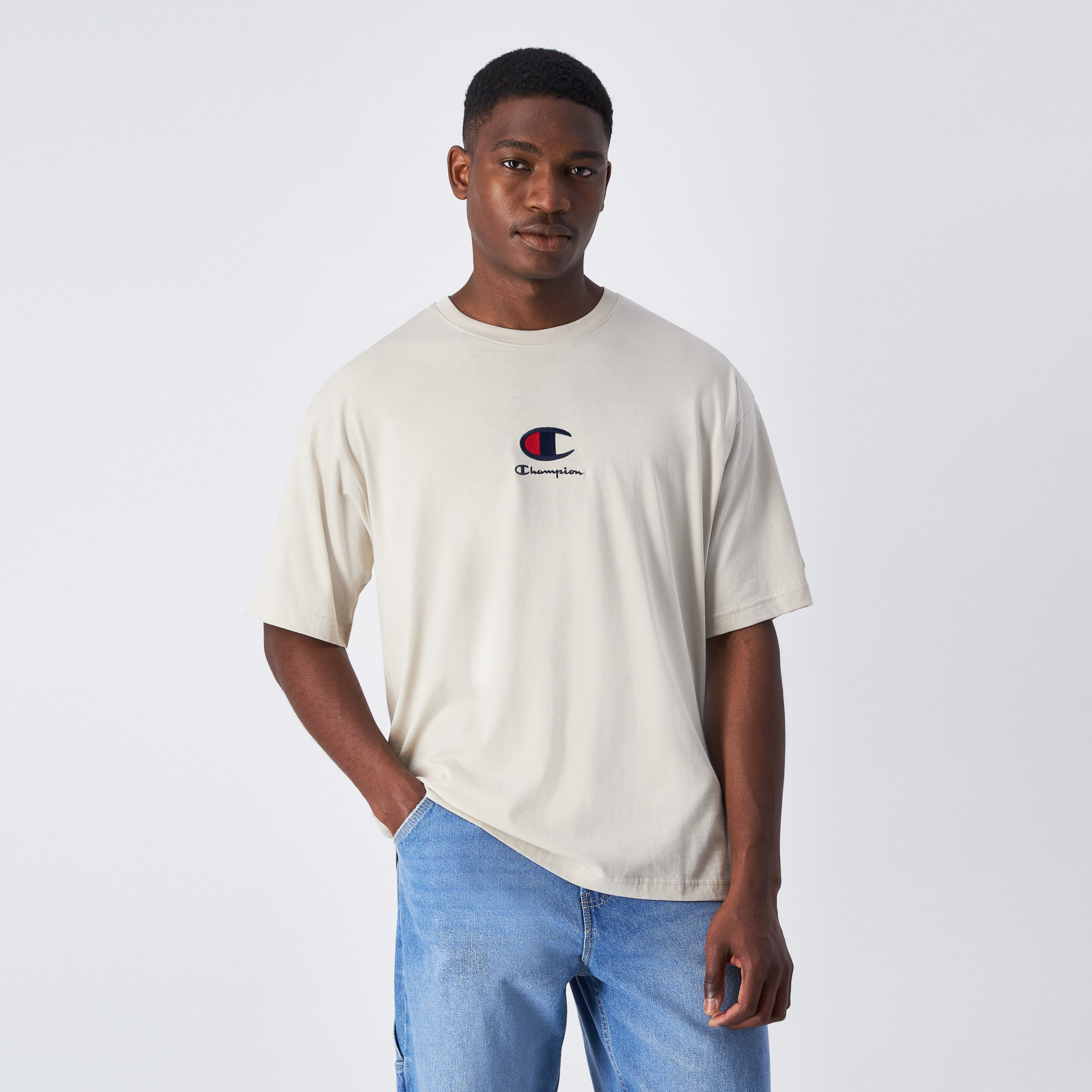 Champion Erkek Gri T-Shirt