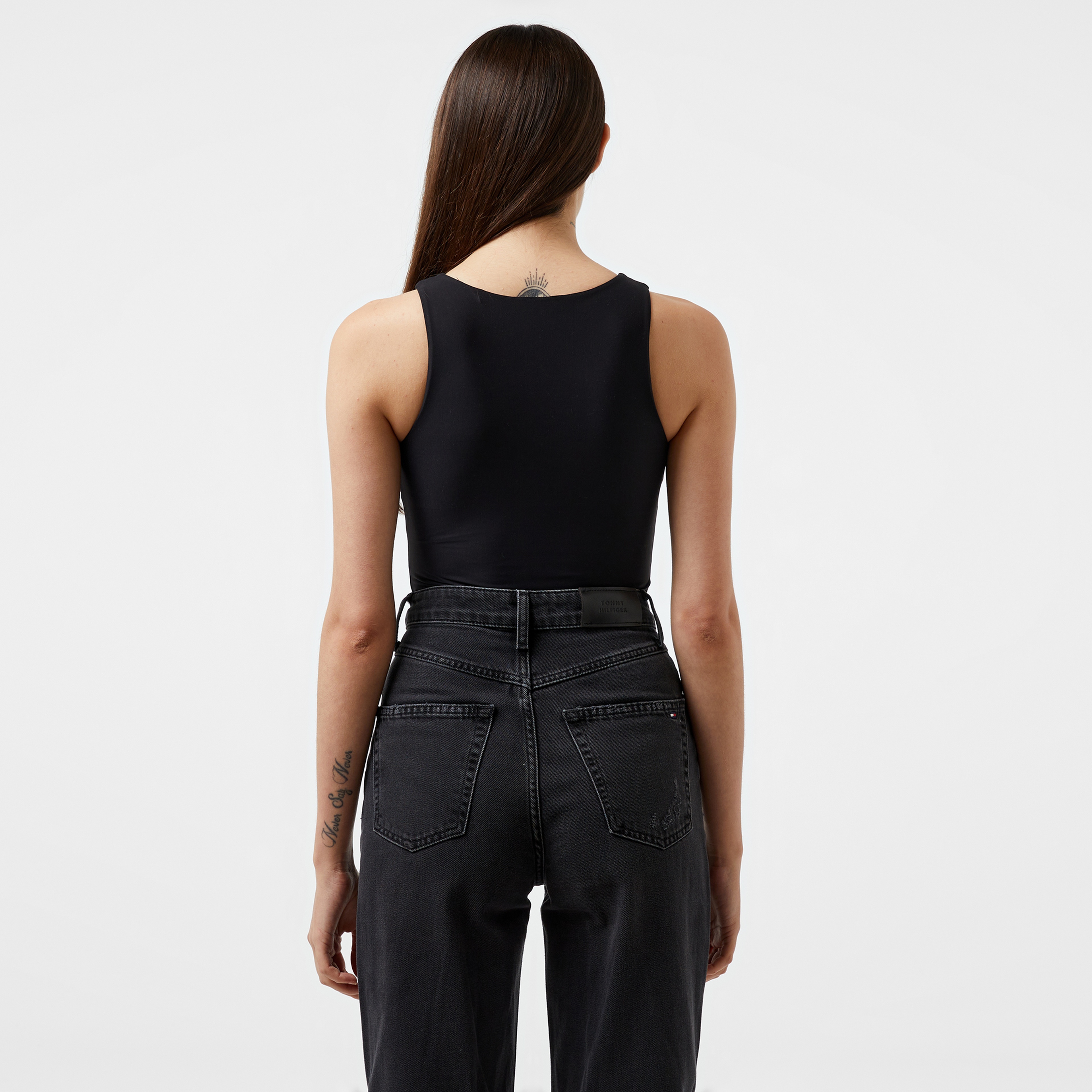 Guess Kim Body Second Skin Xstr Jersey Kadın Siyah T-Shirt