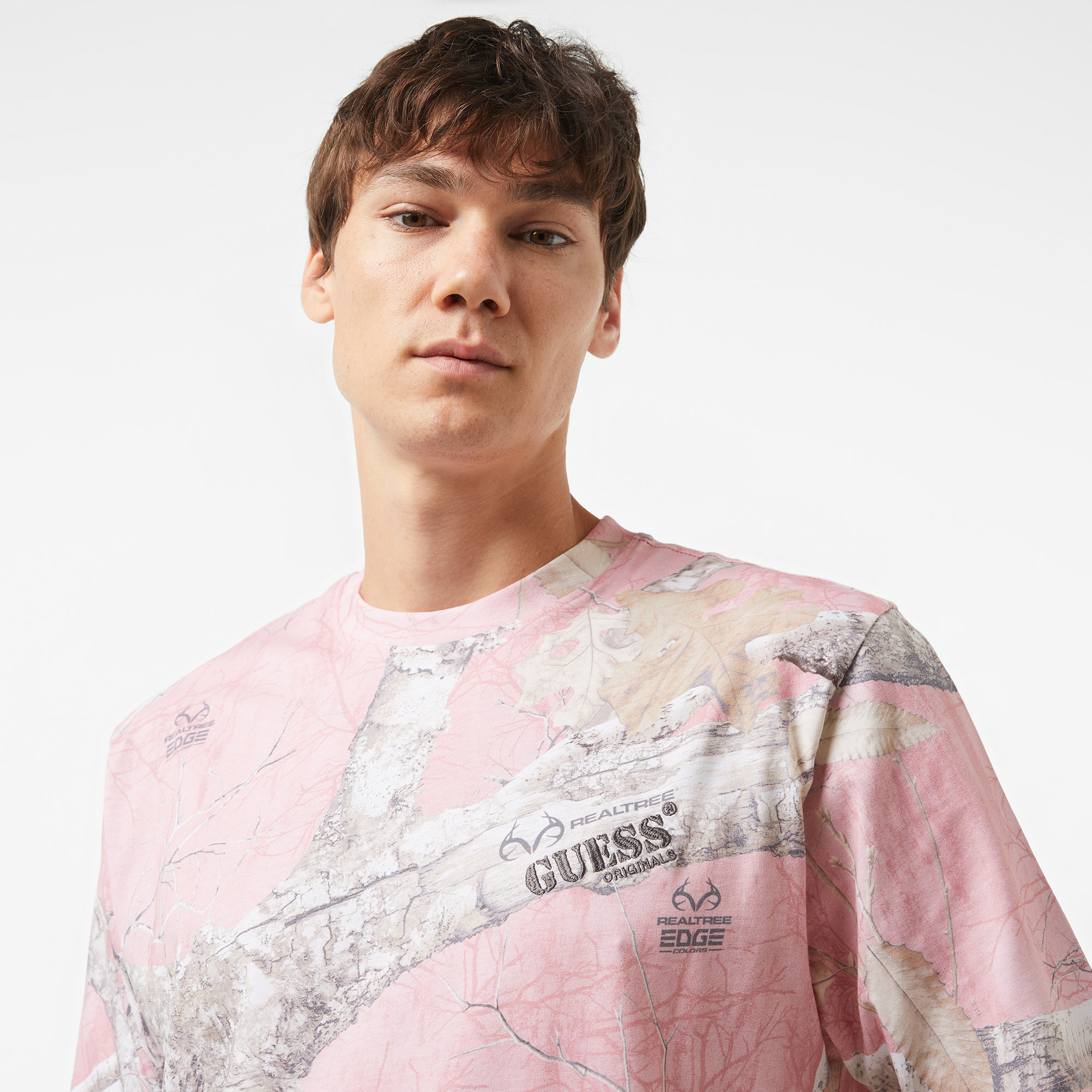 Guess Go Realtree St James Jersey 180 Erkek Mavi T-Shirt