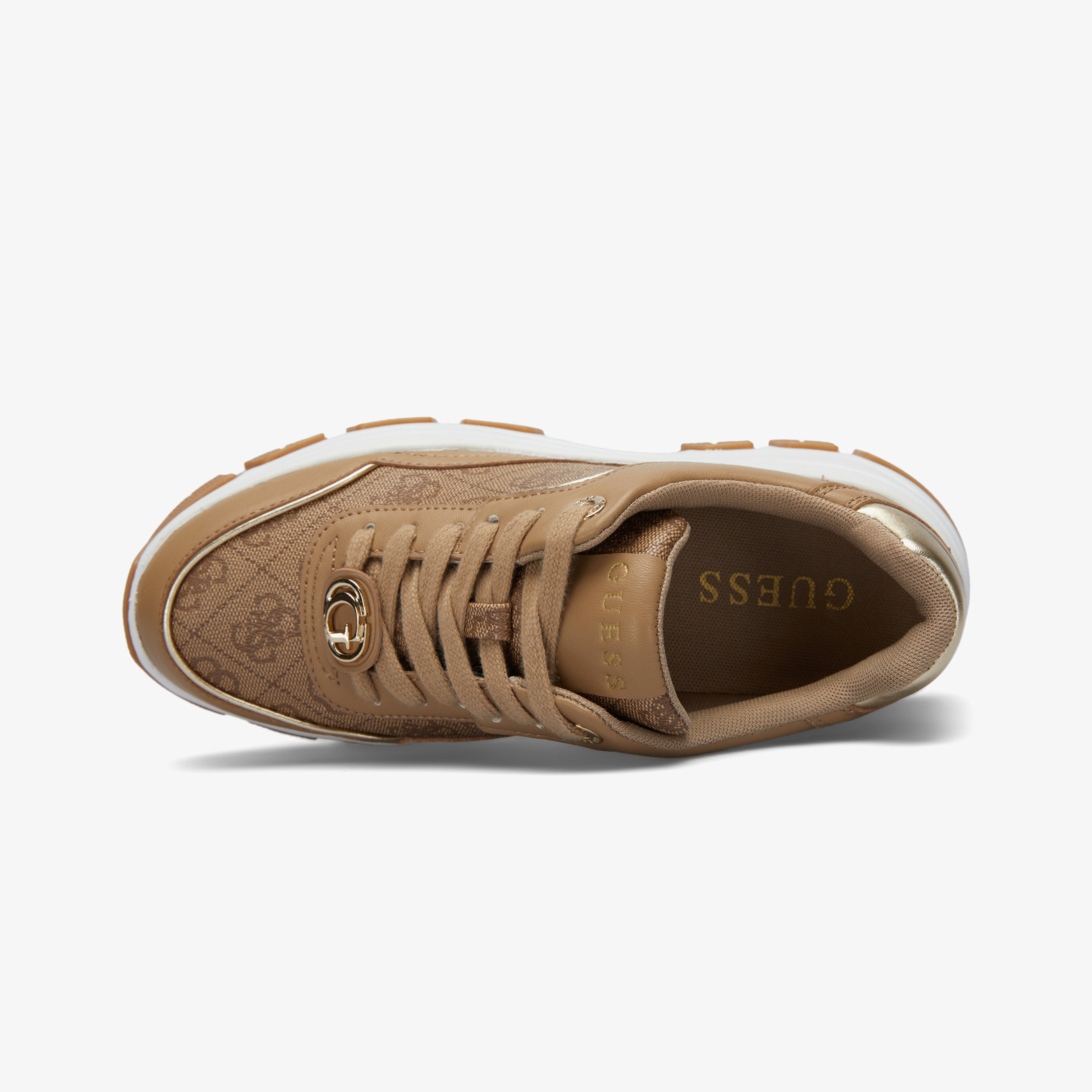 Guess Berrett Logo Kadın Kahverengi Spor Ayakkabı