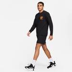 Nike Dri-Fit Crew Fleece Erkek Siyah Uzun Kollu T-Shirt