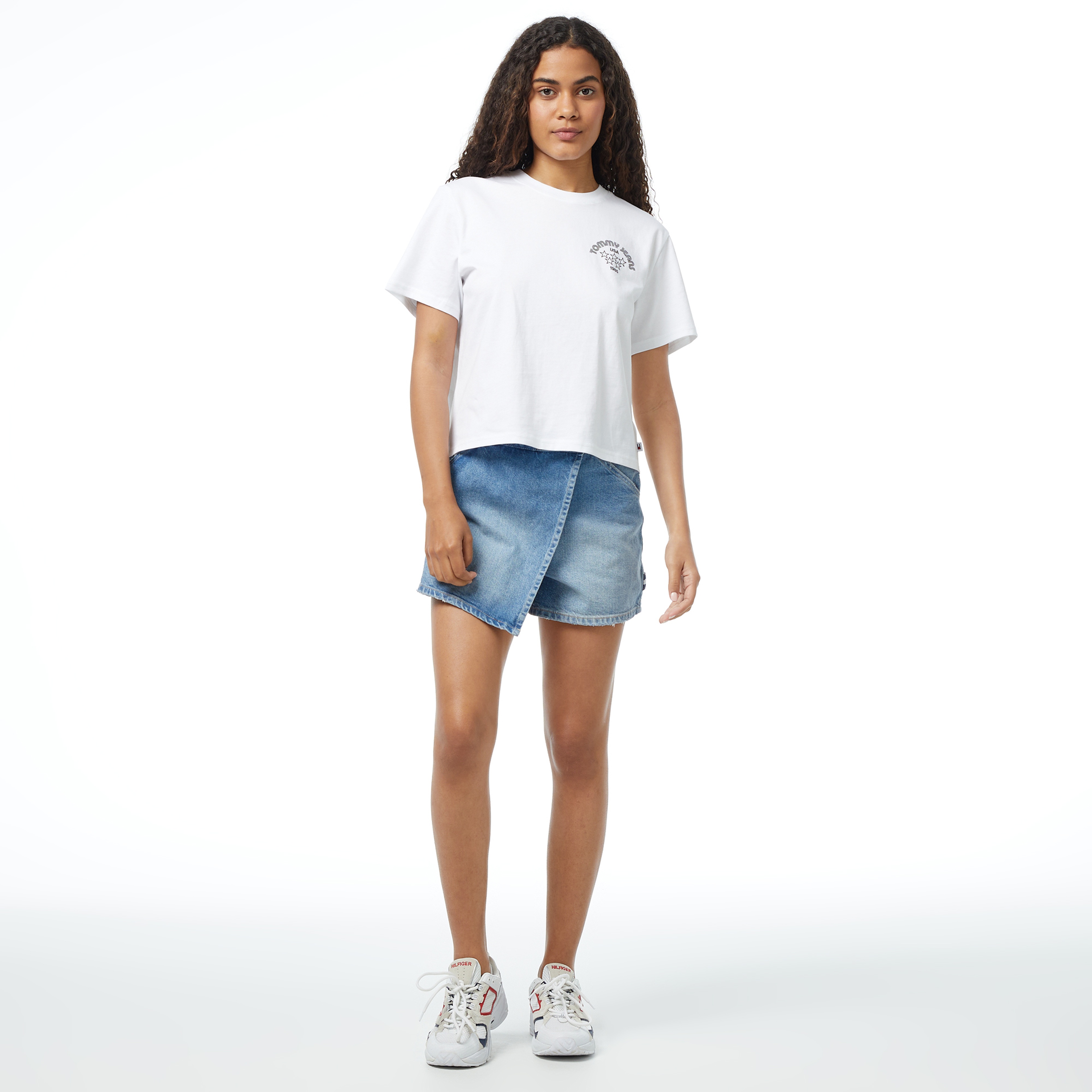 Tommy Jeans Retro Sport 2 Kadın Beyaz T-Shirt