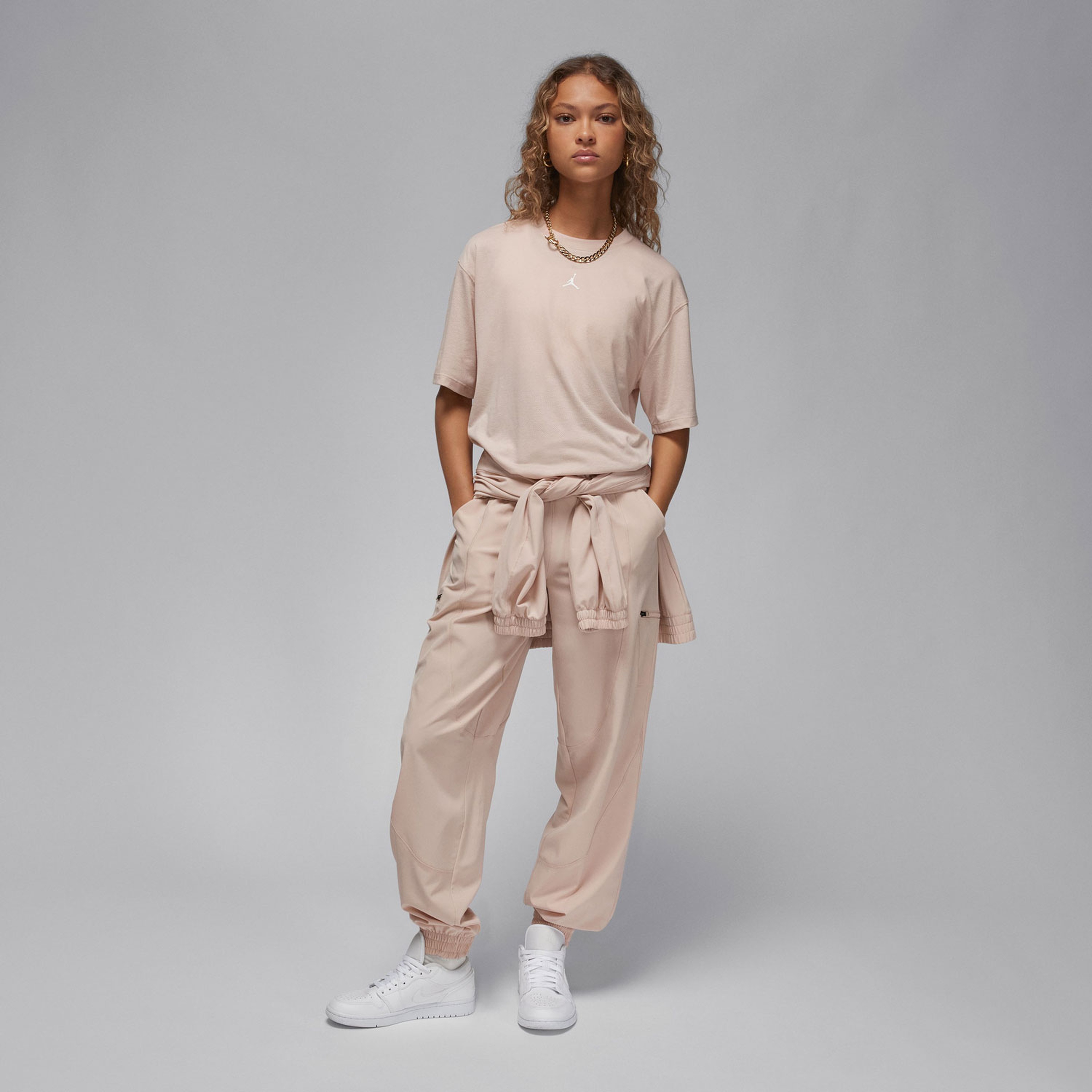 Jordan Sport Diamond Kadın Bej T-Shirt