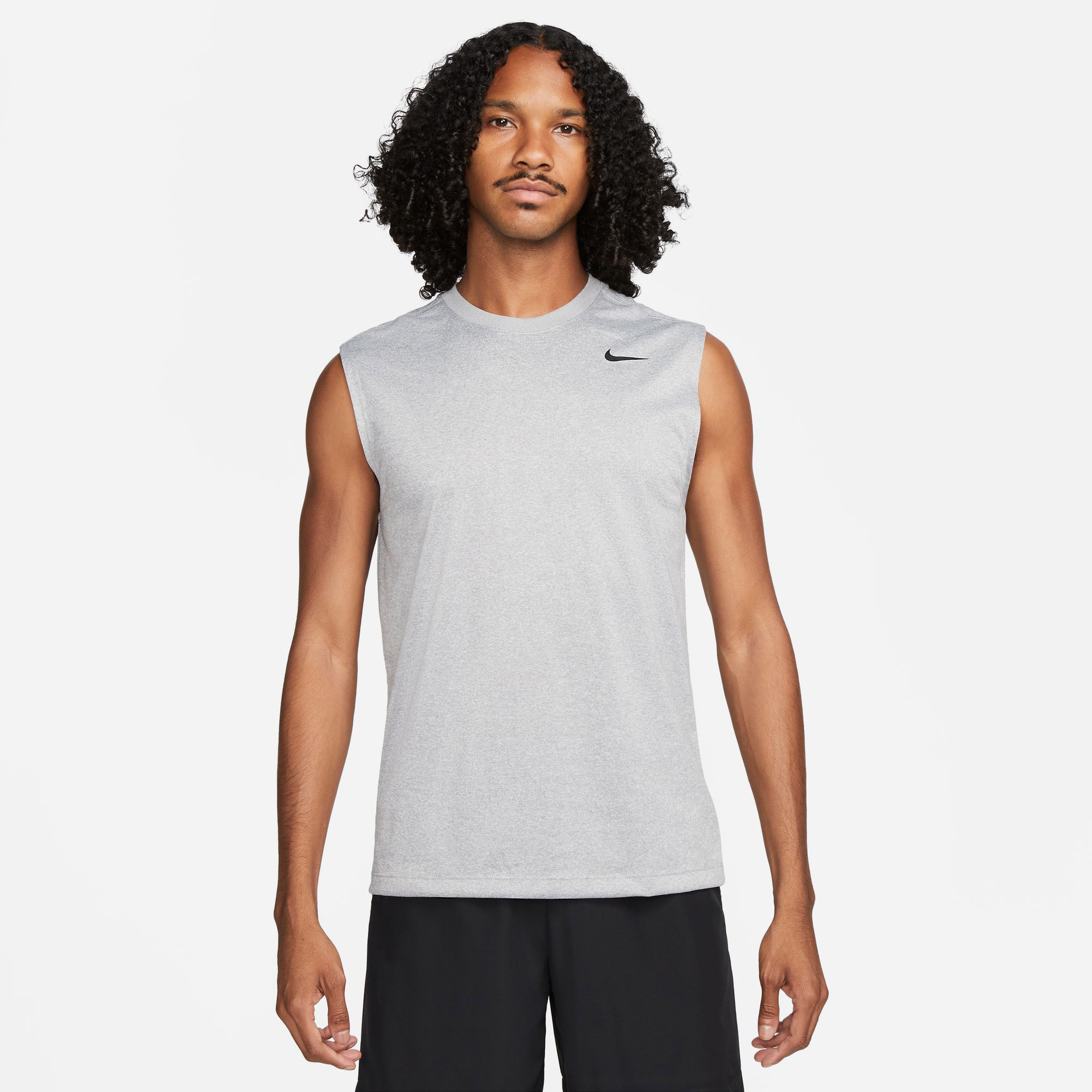 Nike Dri-Fit Sl Reset Erkek Gri Kolsuz T-Shirt