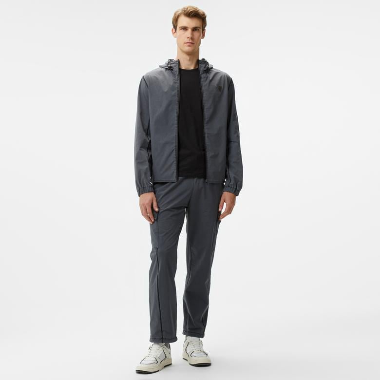 Guess Steno Nylon Stretch Erkek Siyah Rüzgarlık