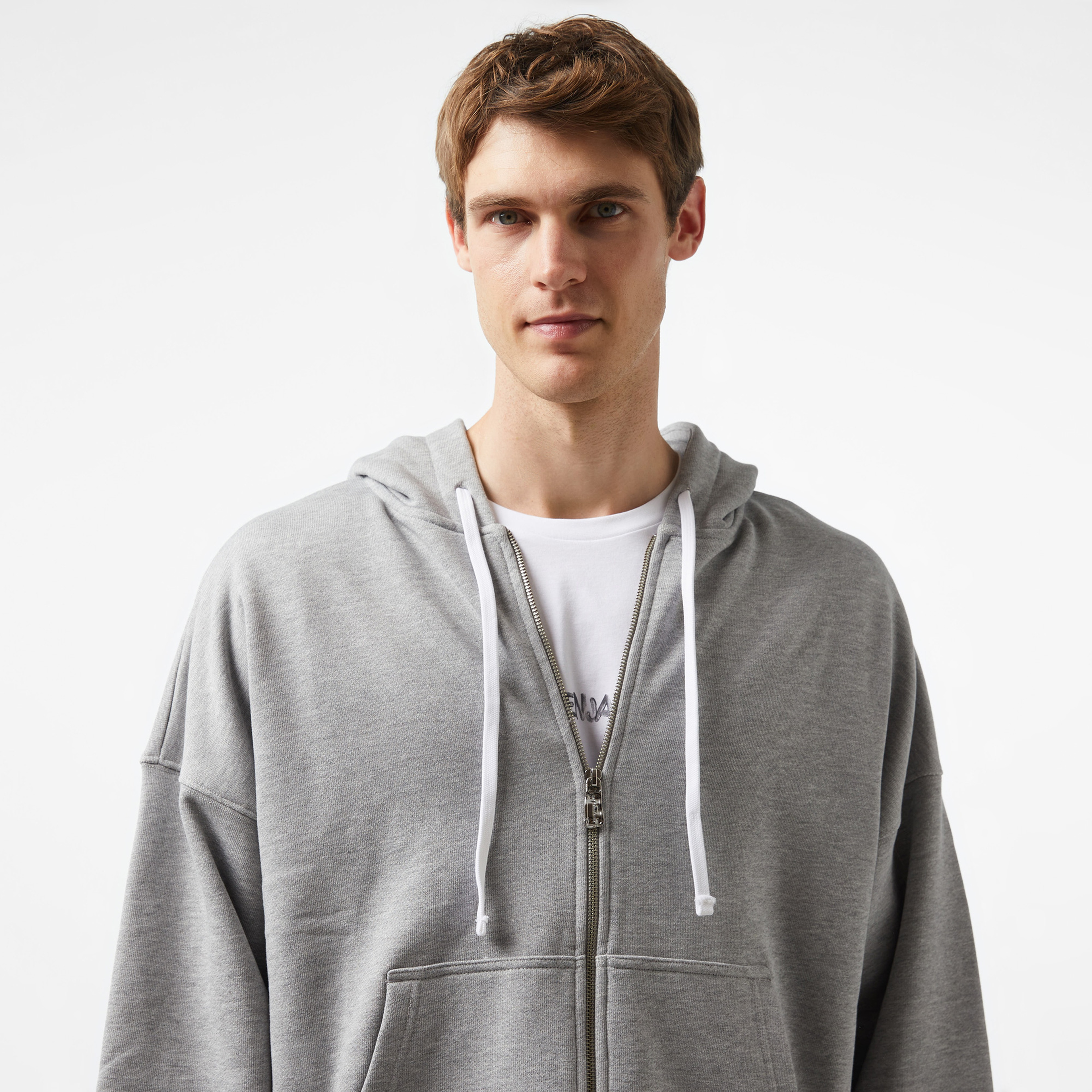 Les Benjamins 404 Erkek Gri Sweatshirt