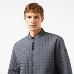 Calvin Klein Grıd Quilt Biker Slw Erkek Gri Biker Ceket