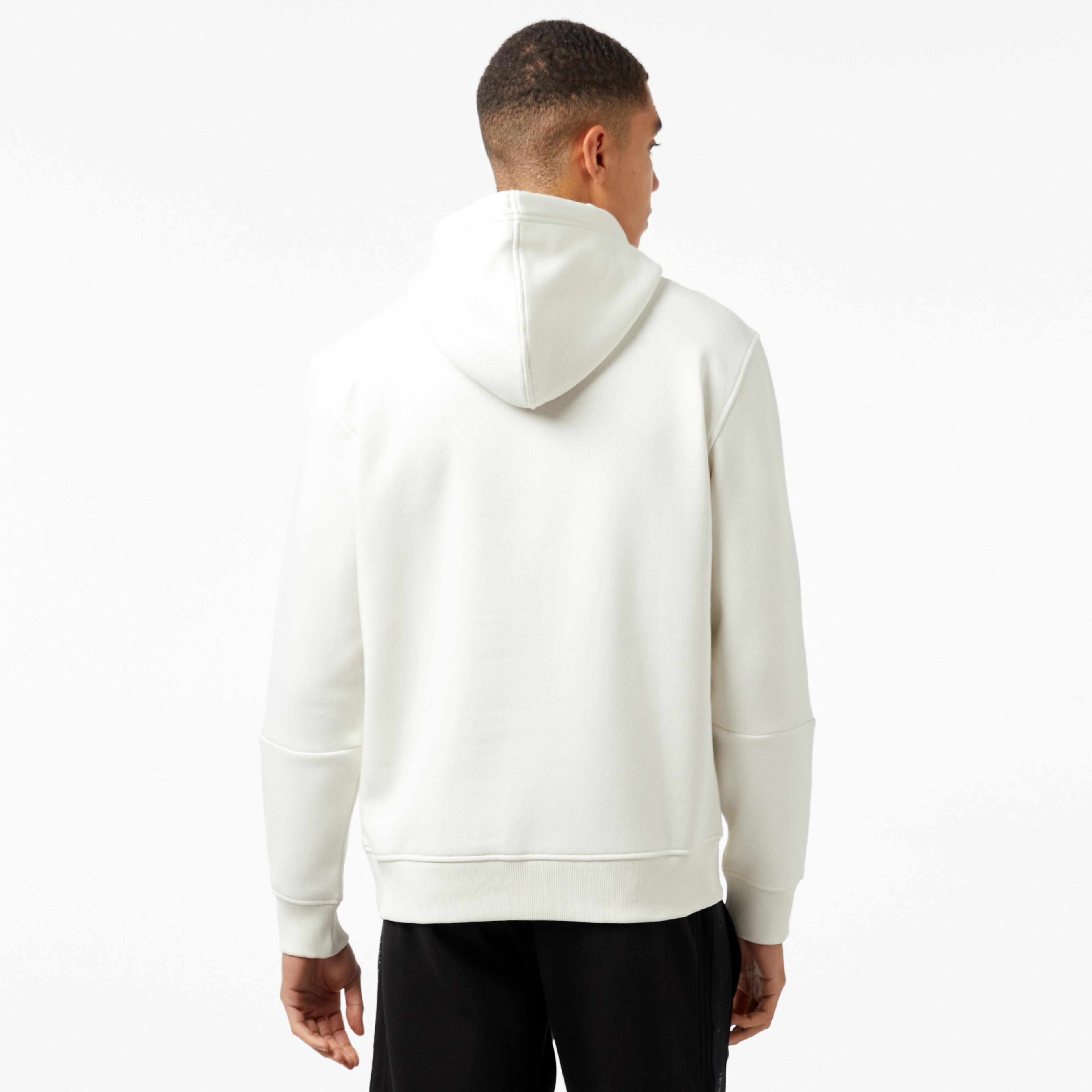 Calvin Klein Jeans Logo Tape Erkek Beyaz Hoodie
