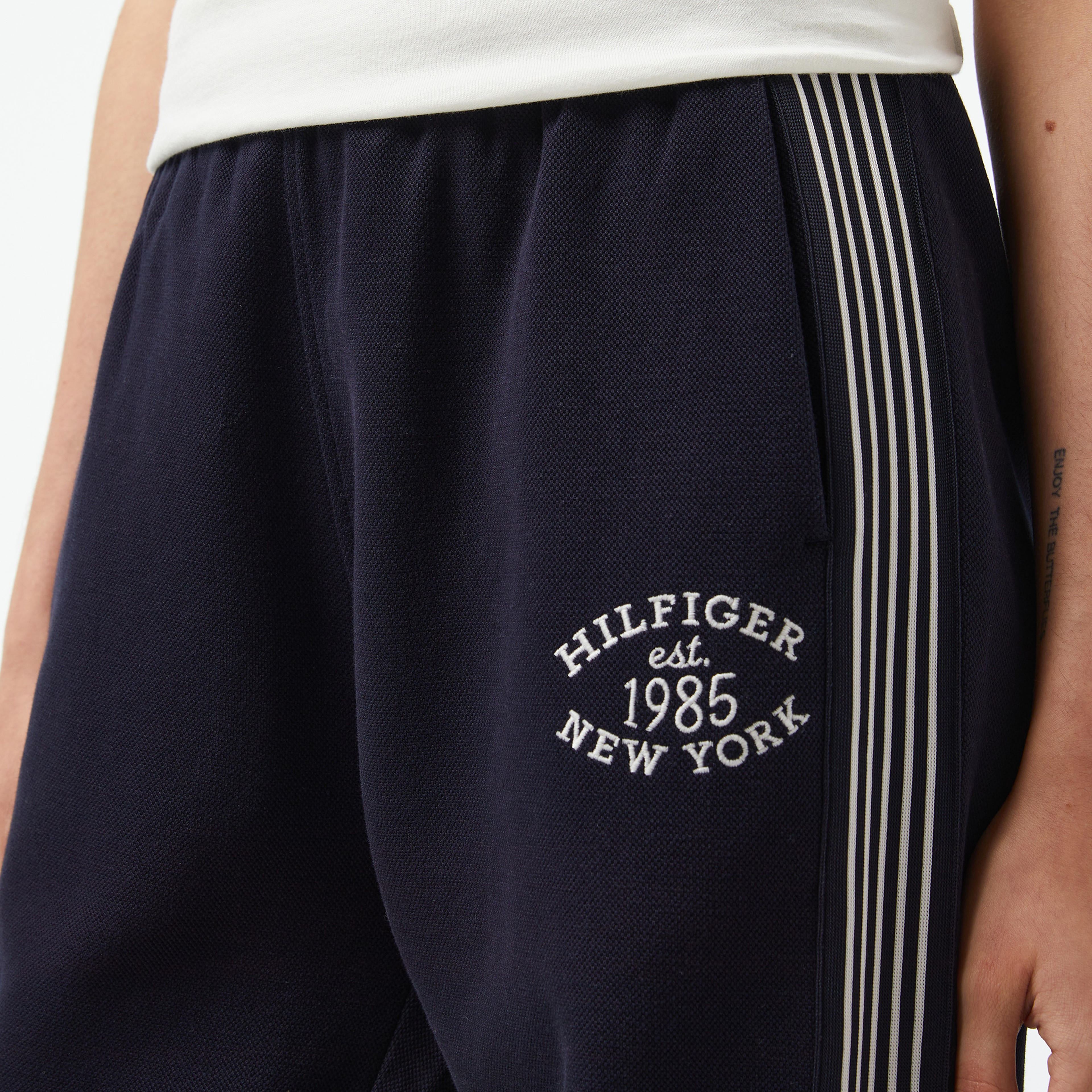 Tommy Hilfiger Varsity Regular Kadın Mavi Eşofman Altı