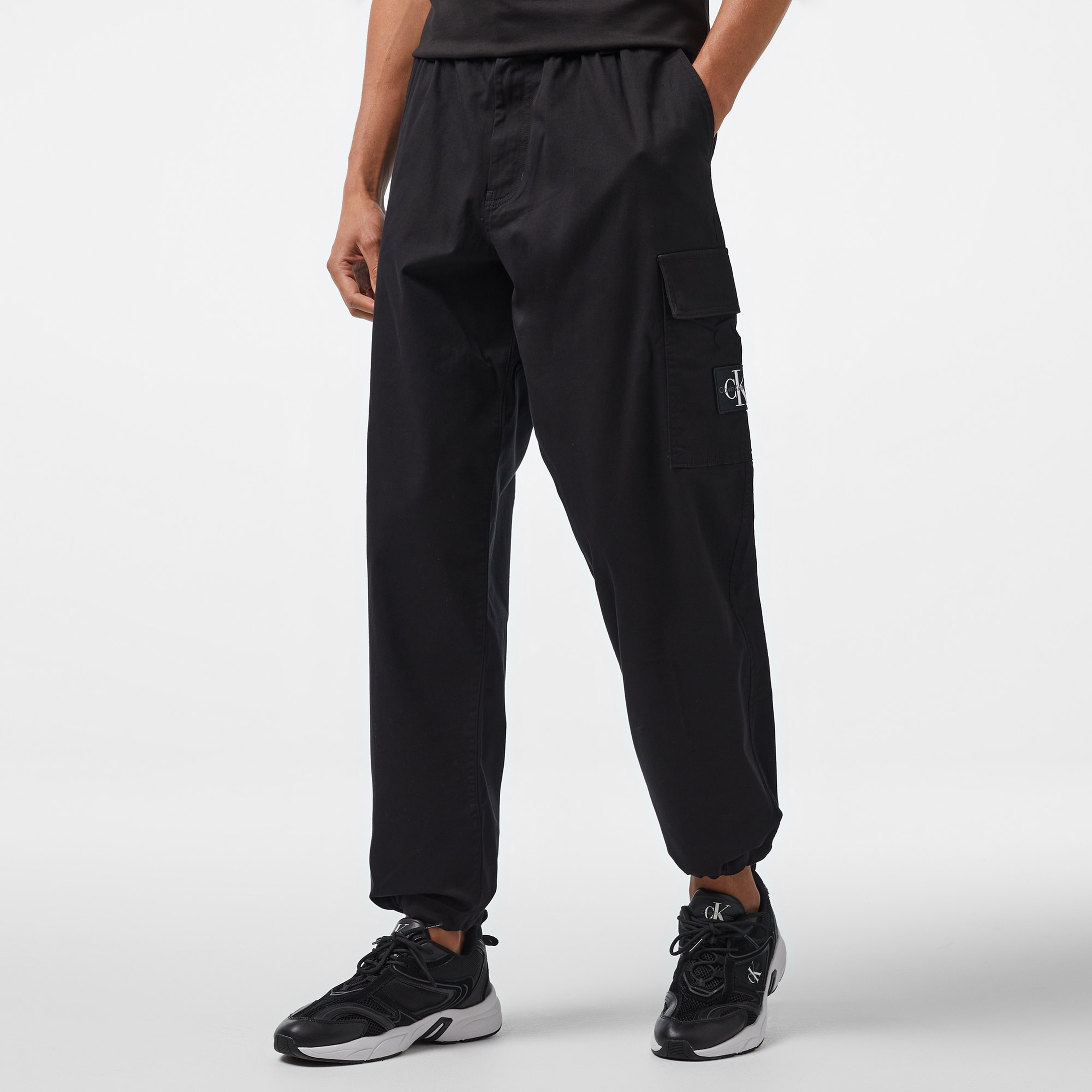 Calvin Klein Jeans Regular Straight Erkek Siyah Kargo Pantolon