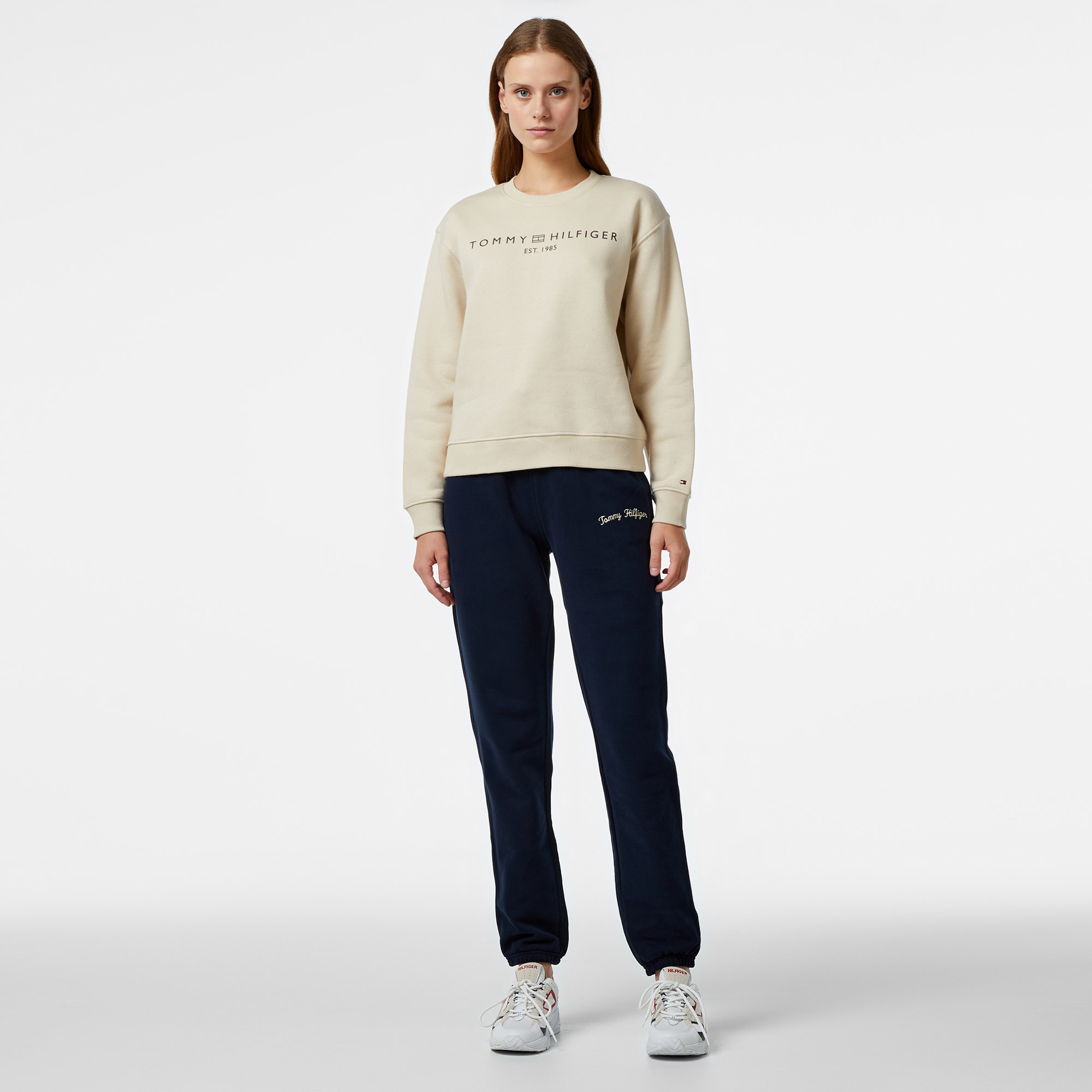 Tommy Hilfiger Script Kadın Mavi Eşofman Altı