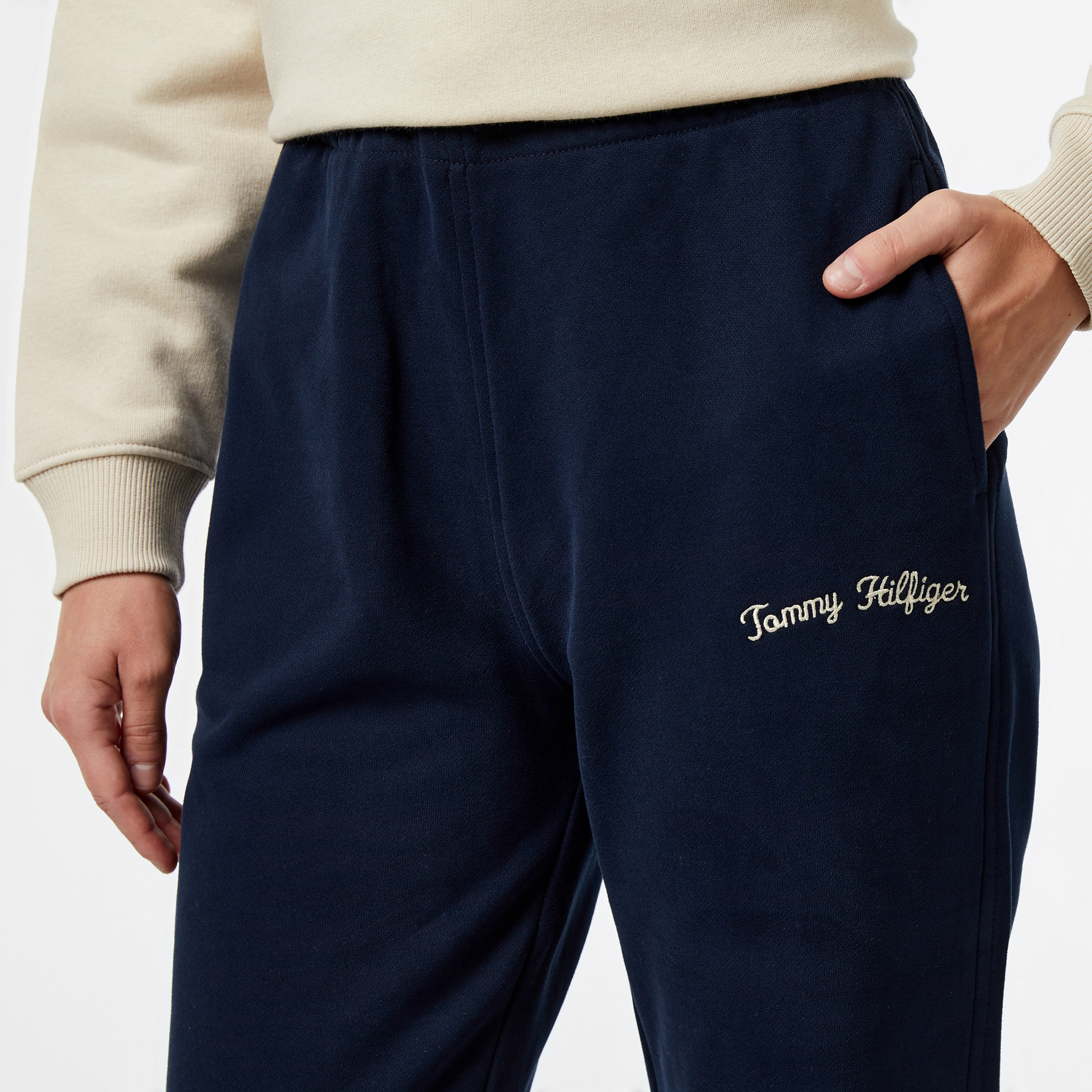 Tommy Hilfiger Script Kadın Mavi Eşofman Altı